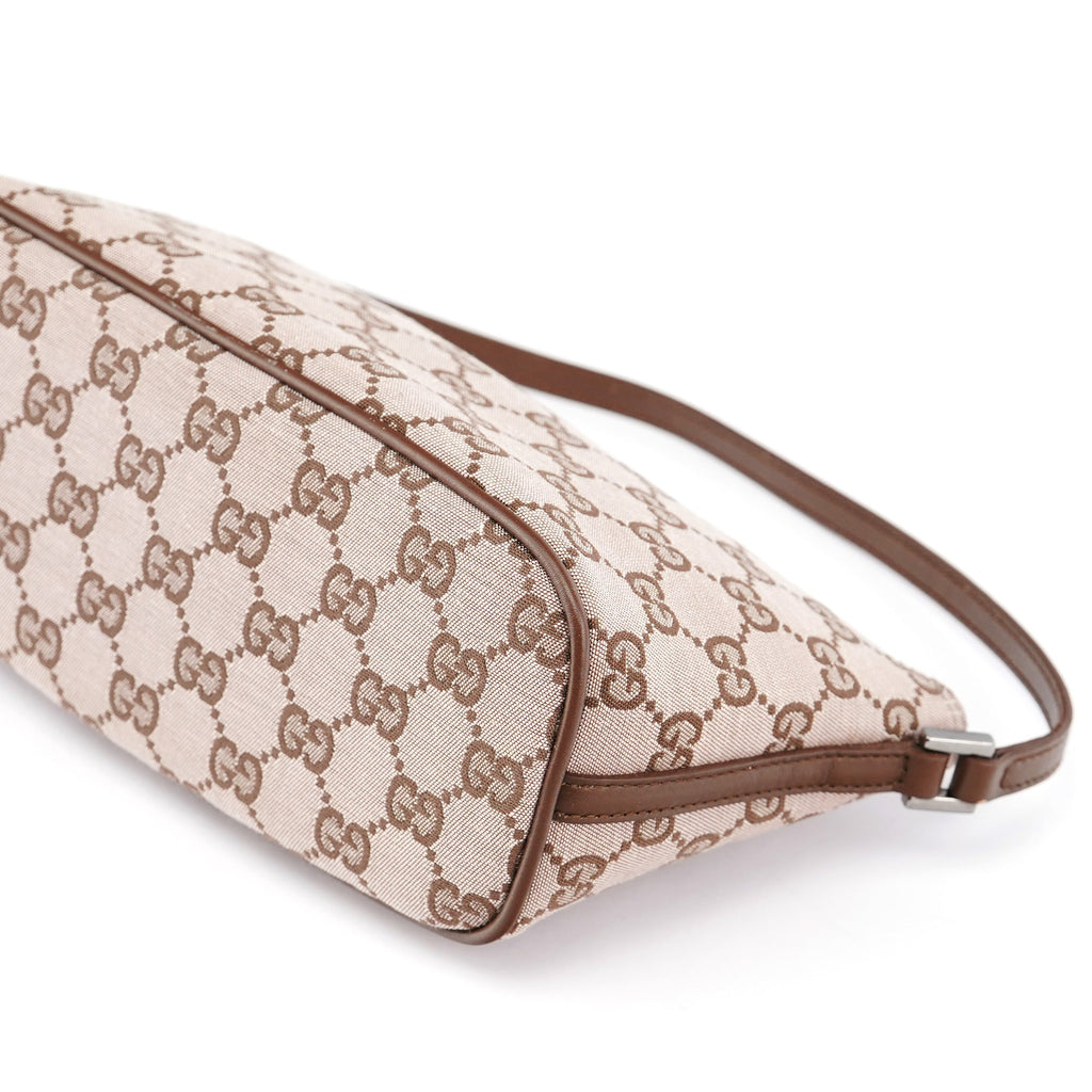 039 1103 Beige Brown GG Boat Pochette