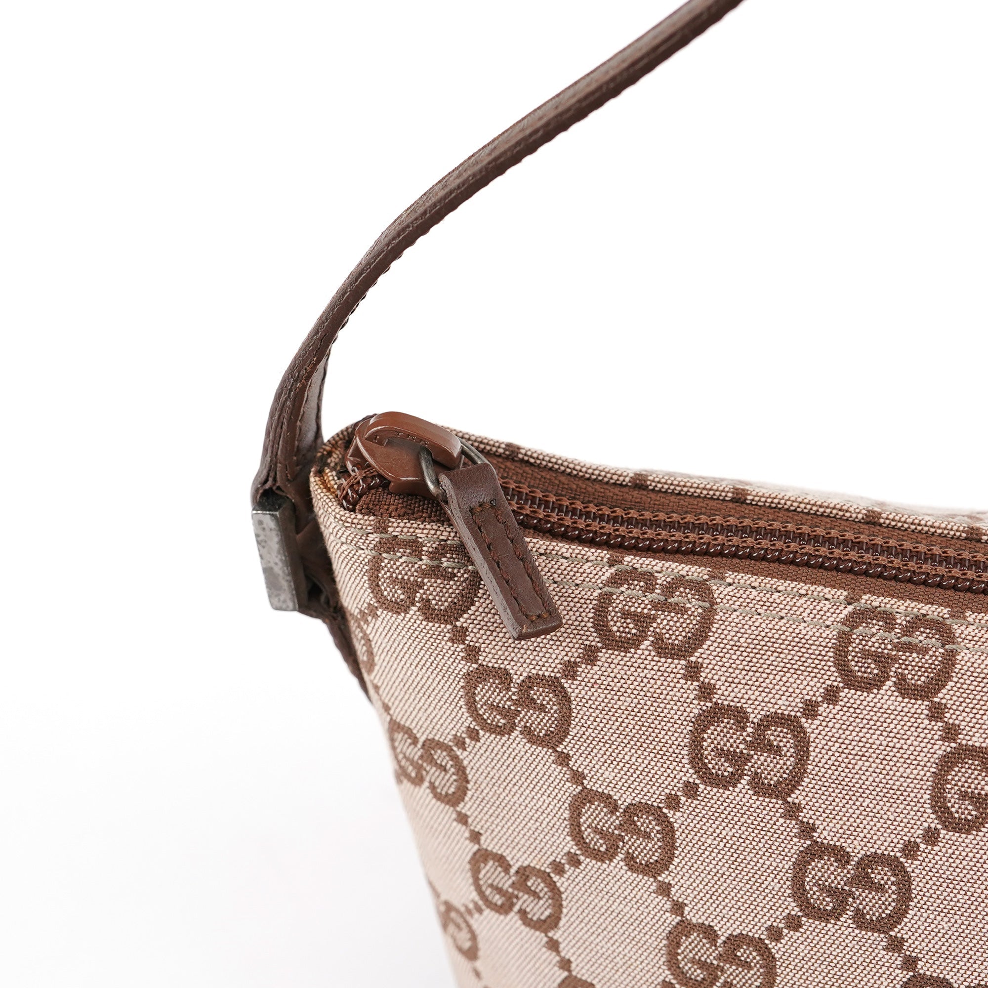 039 1103 Beige Brown GG Boat Pochette