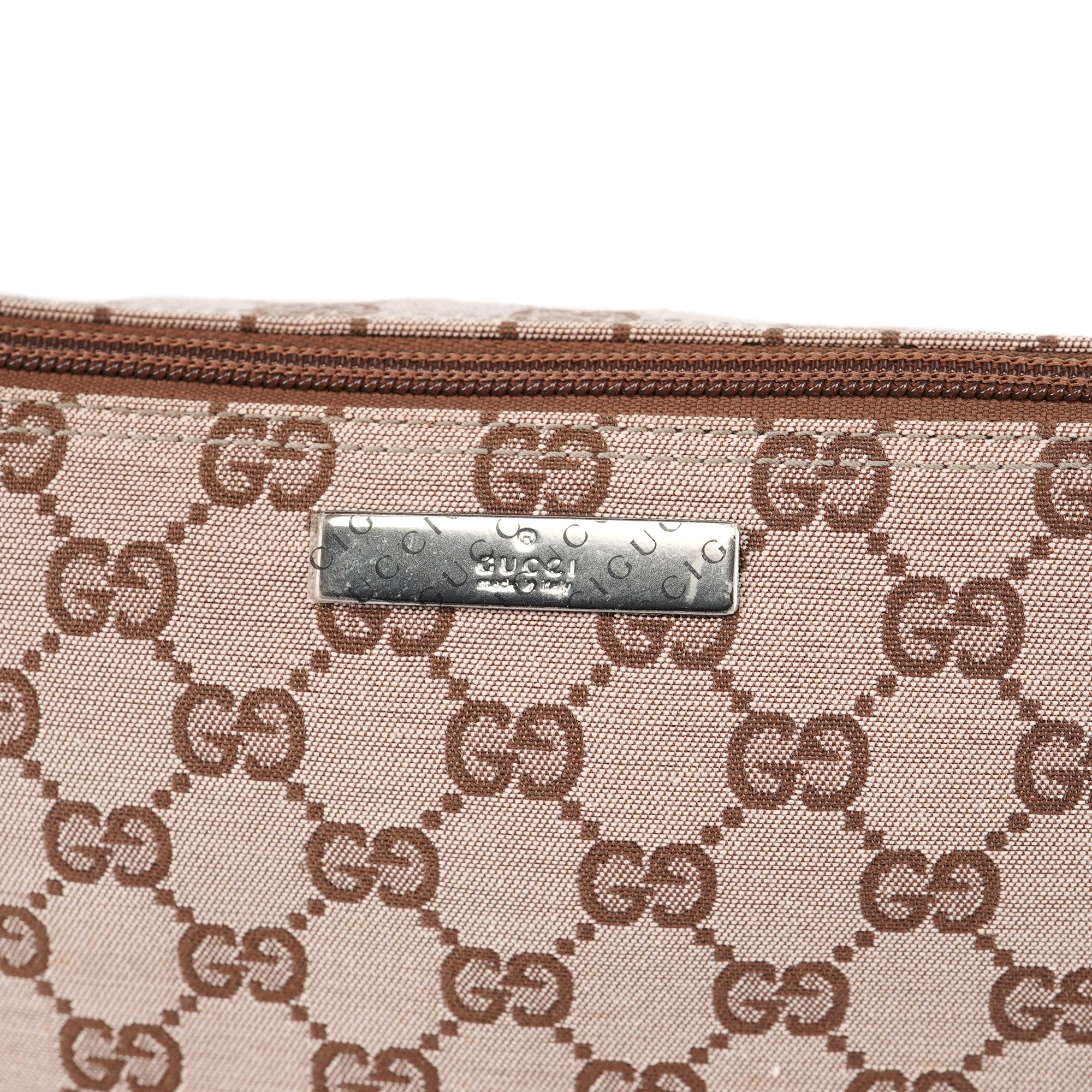 039 1103 Beige Brown GG Boat Pochette