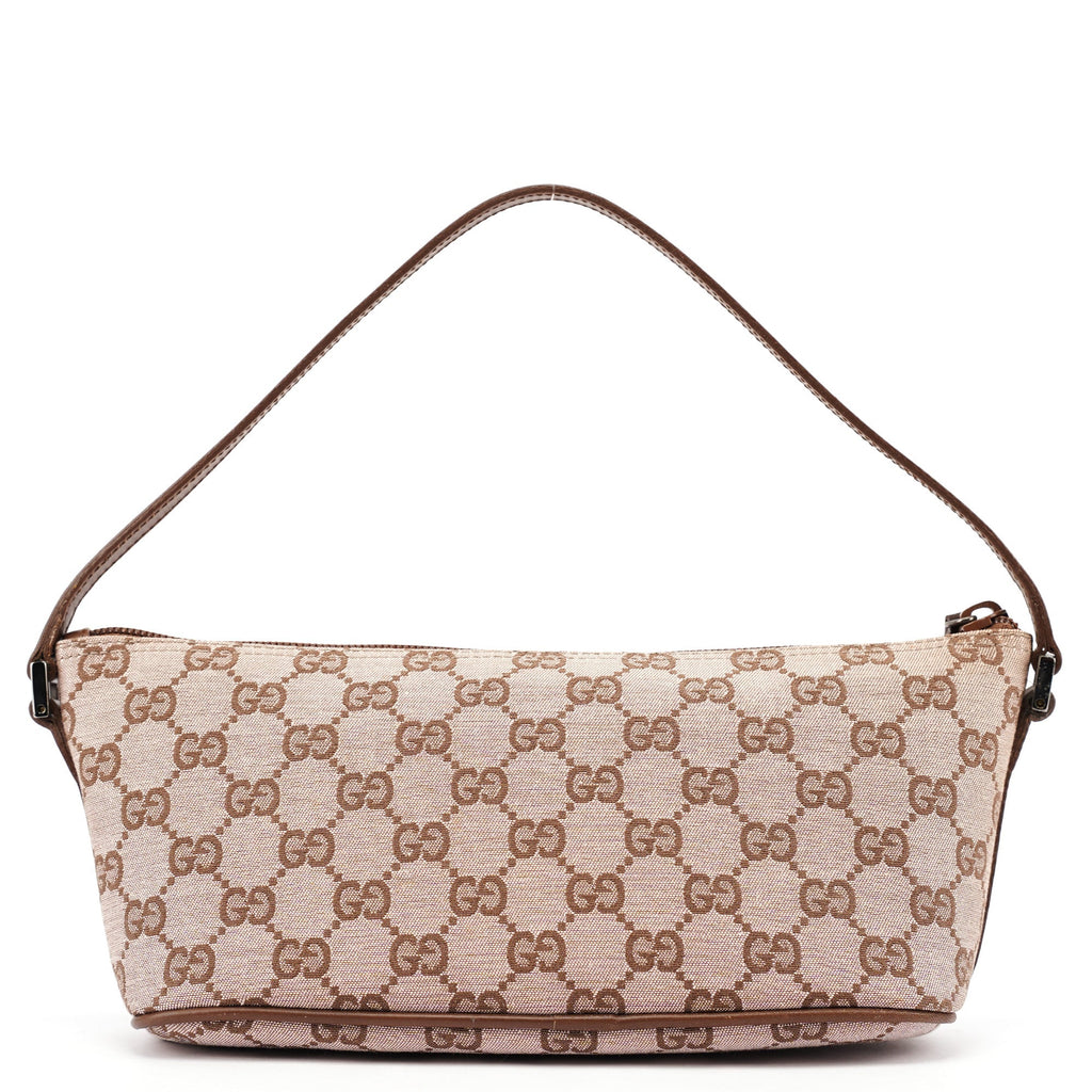 039 1103 Beige Brown GG Boat Pochette
