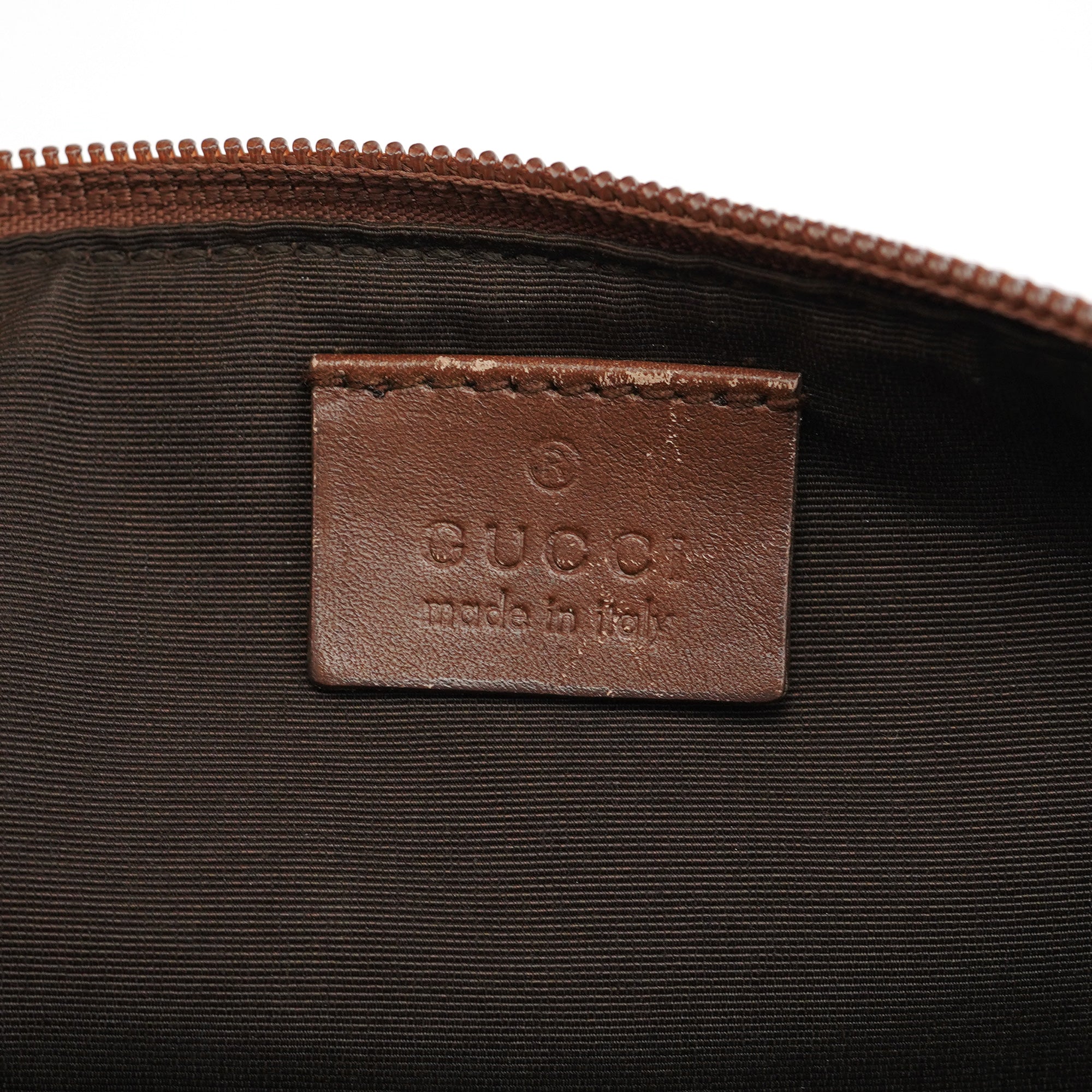 039 1103 Beige Brown GG Boat Pochette
