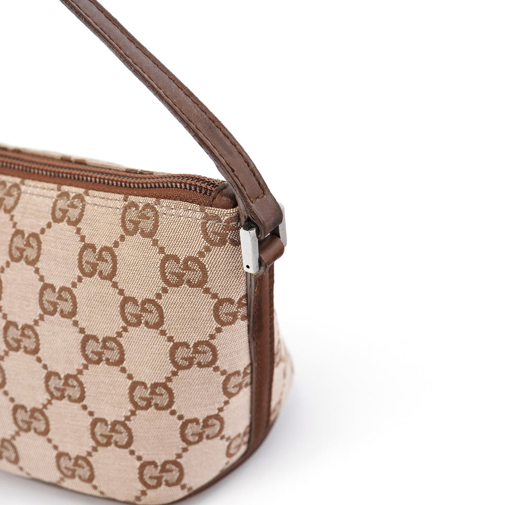039 1103 Beige Brown GG Boat Pochette