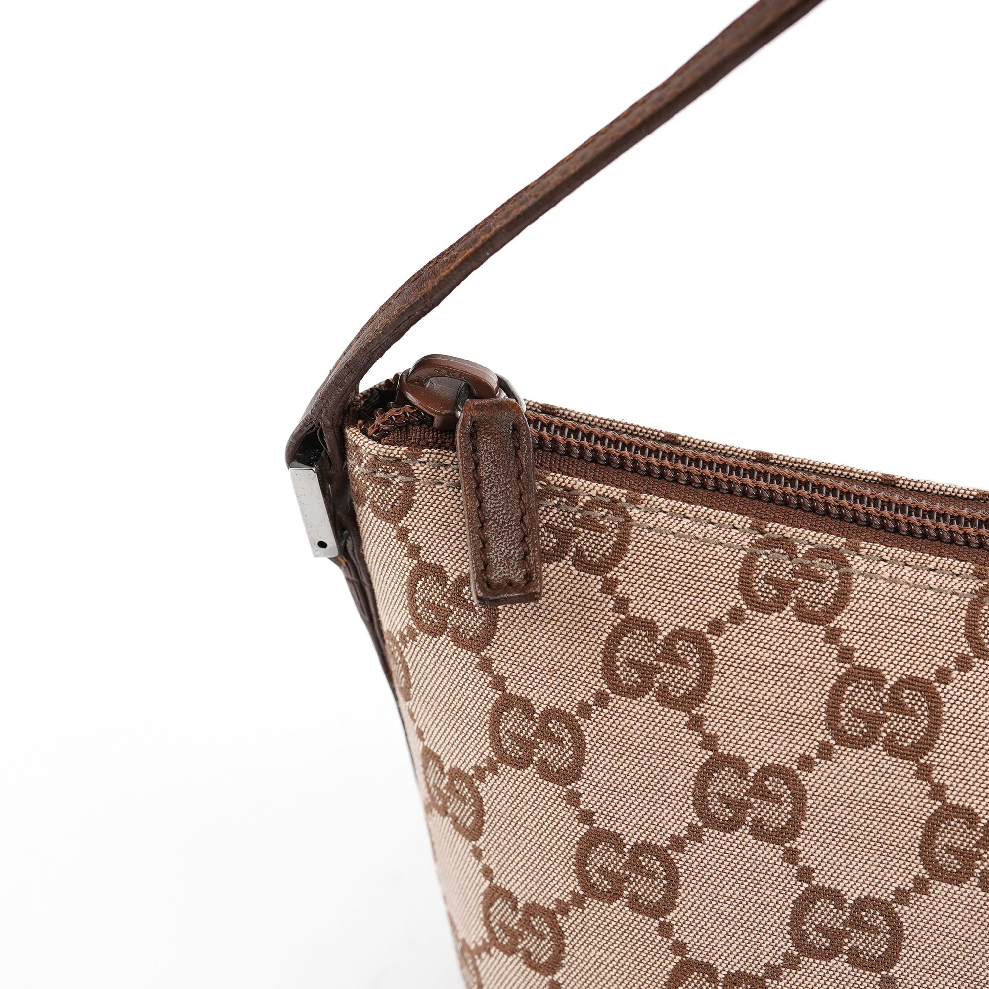 039 1103 Beige Brown GG Boat Pochette