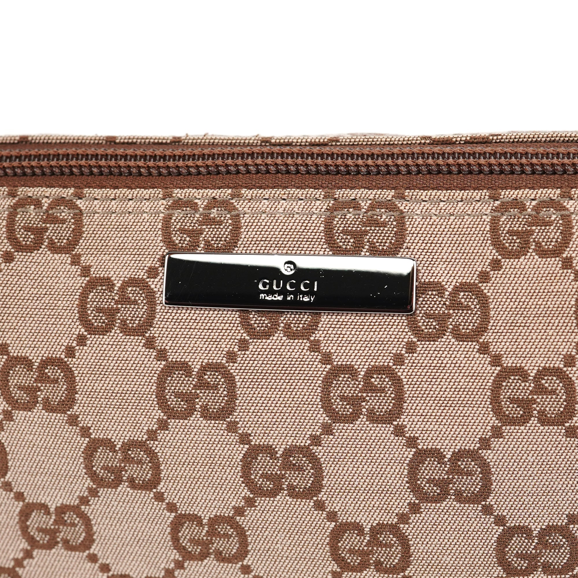 039 1103 Beige Brown GG Boat Pochette