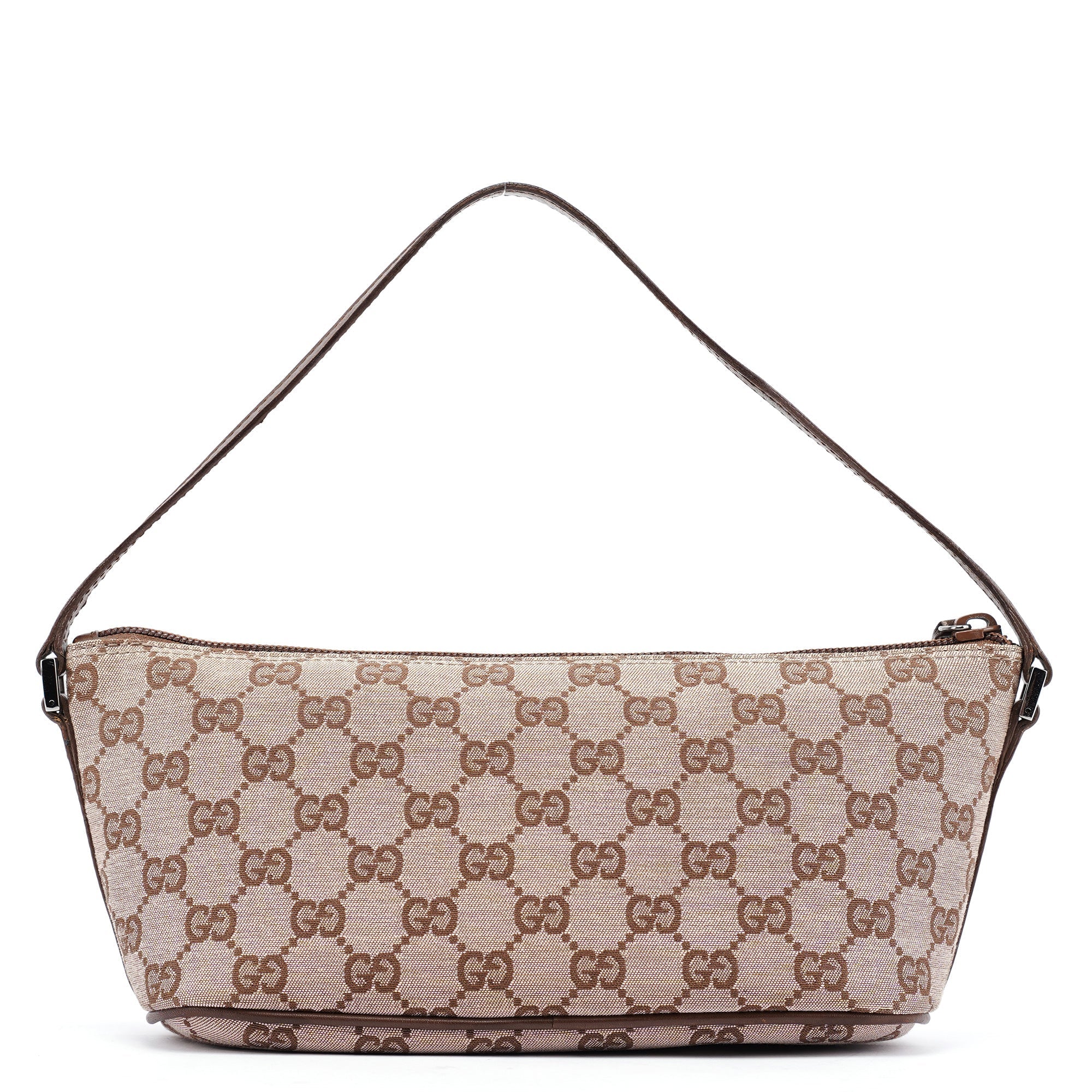 039 1103 Beige Brown GG Boat Pochette