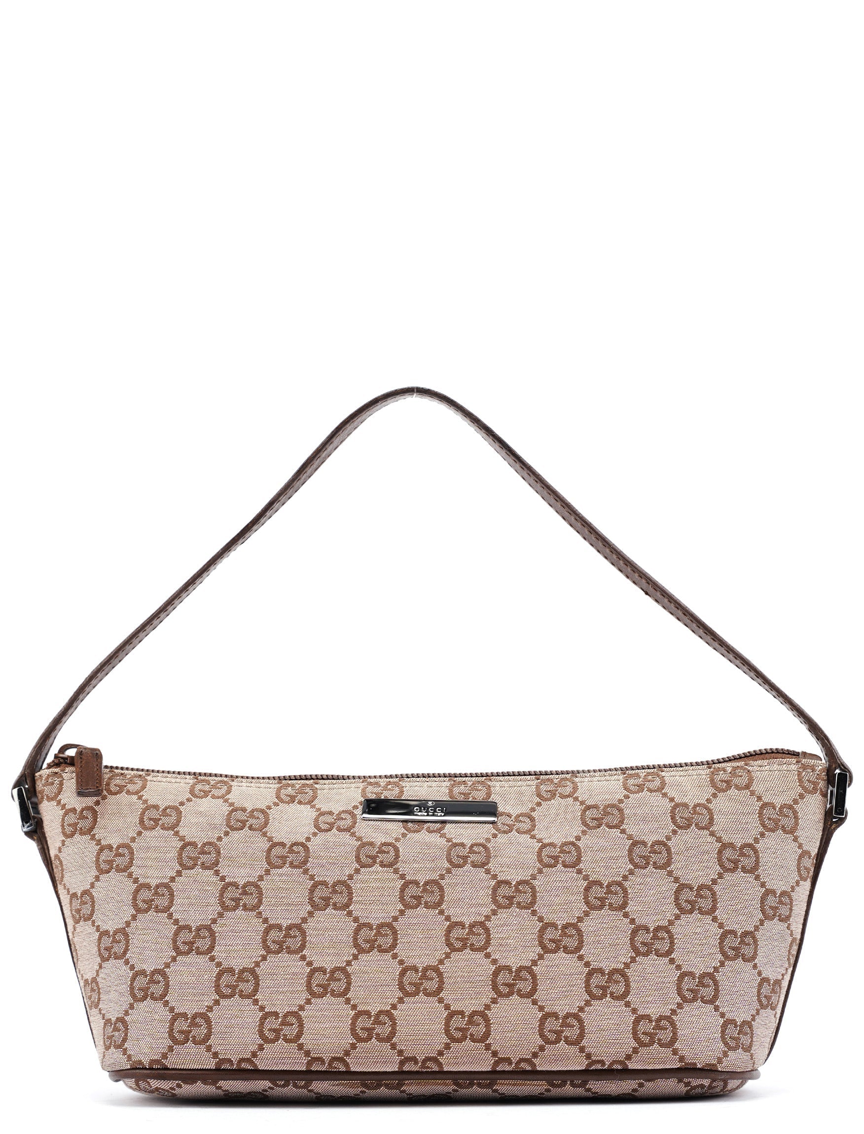 039 1103 Beige Brown GG Boat Pochette