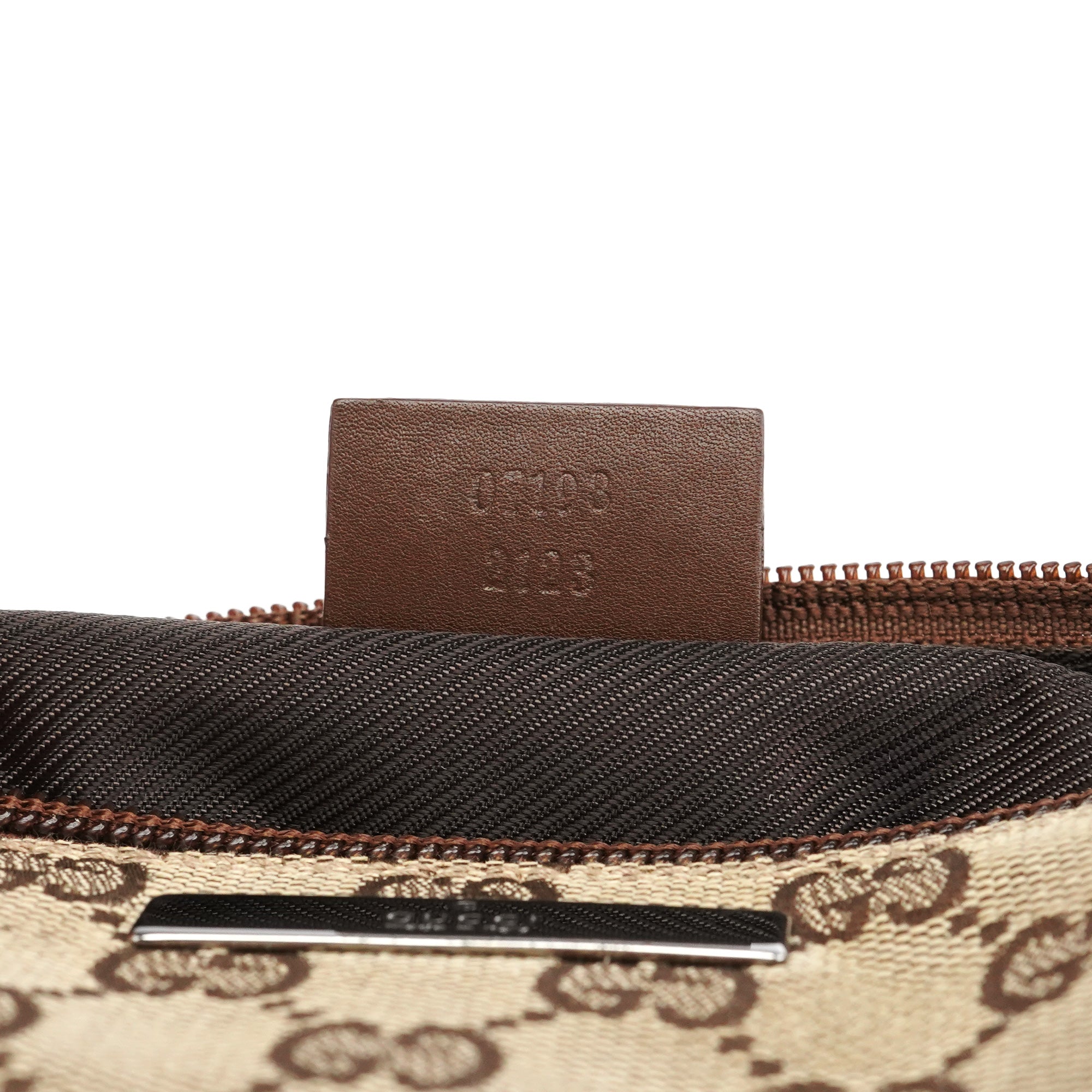 039 1103 Beige Brown GG Boat Pochette