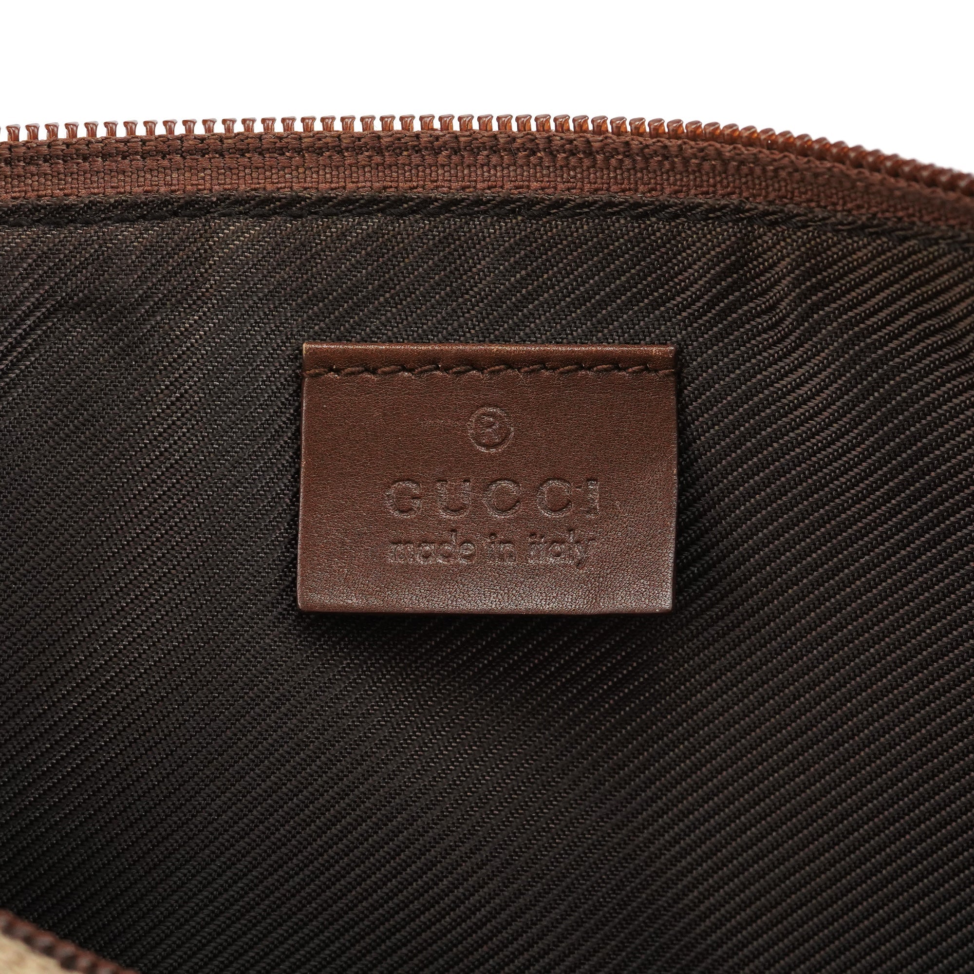 039 1103 Beige Brown GG Boat Pochette