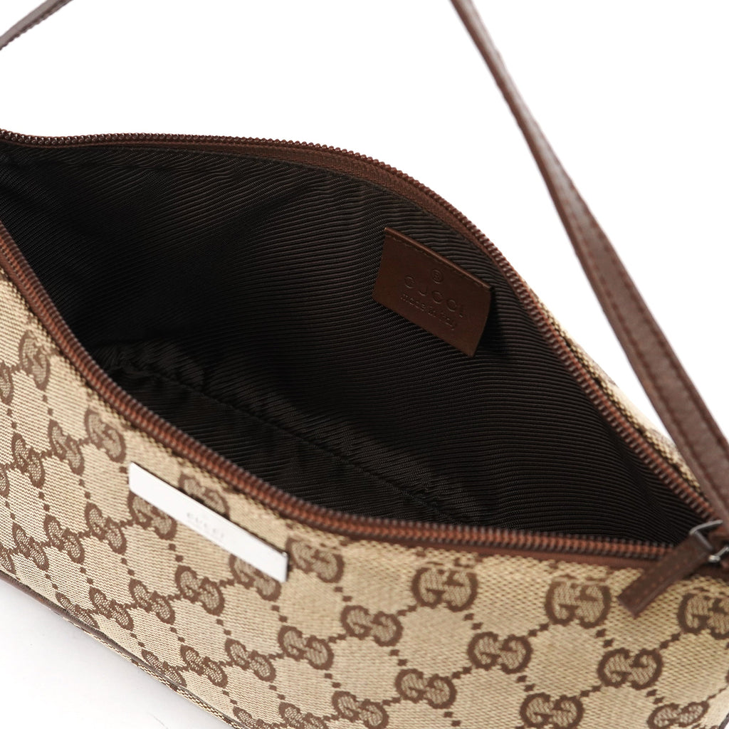 039 1103 Beige Brown GG Boat Pochette