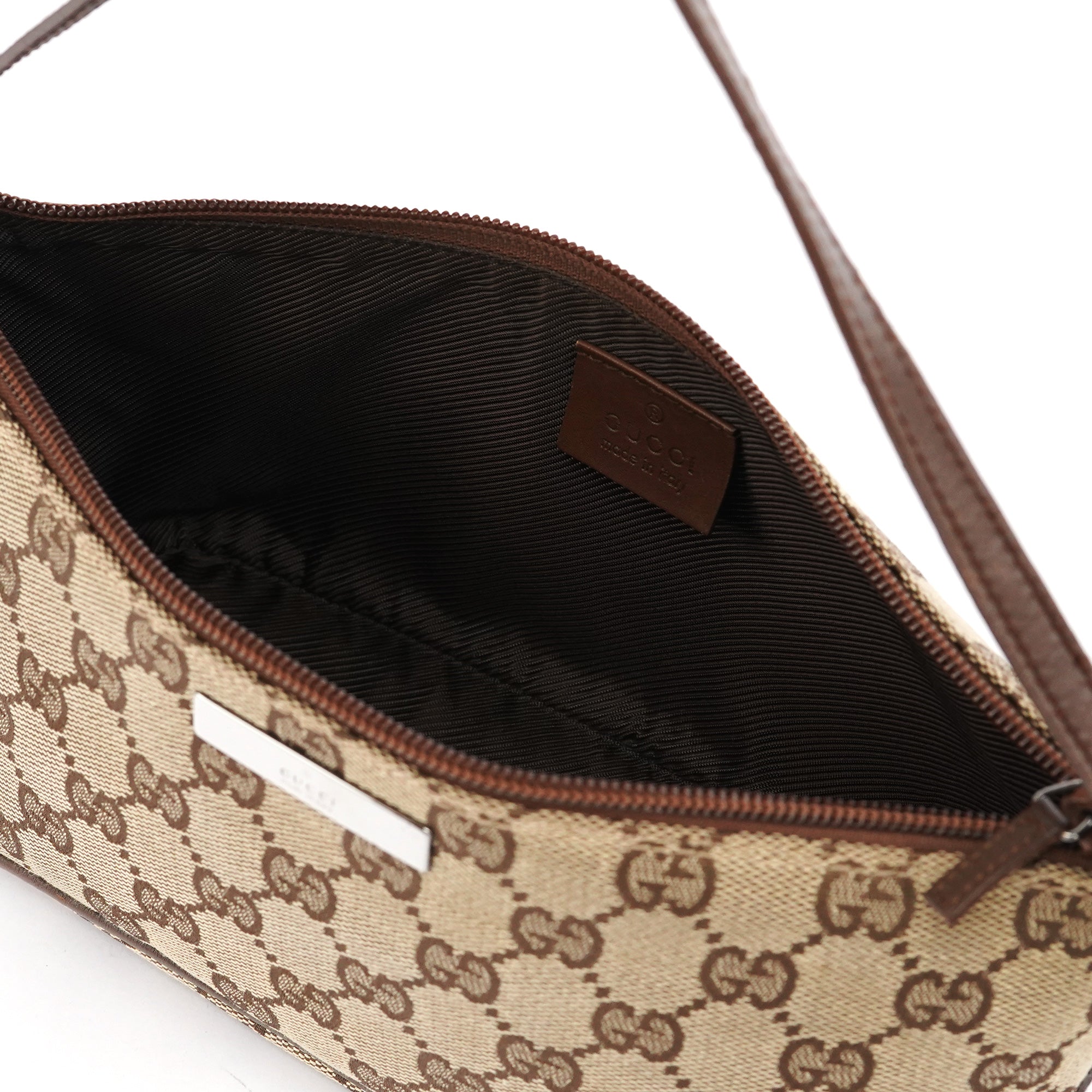 039 1103 Beige Brown GG Boat Pochette