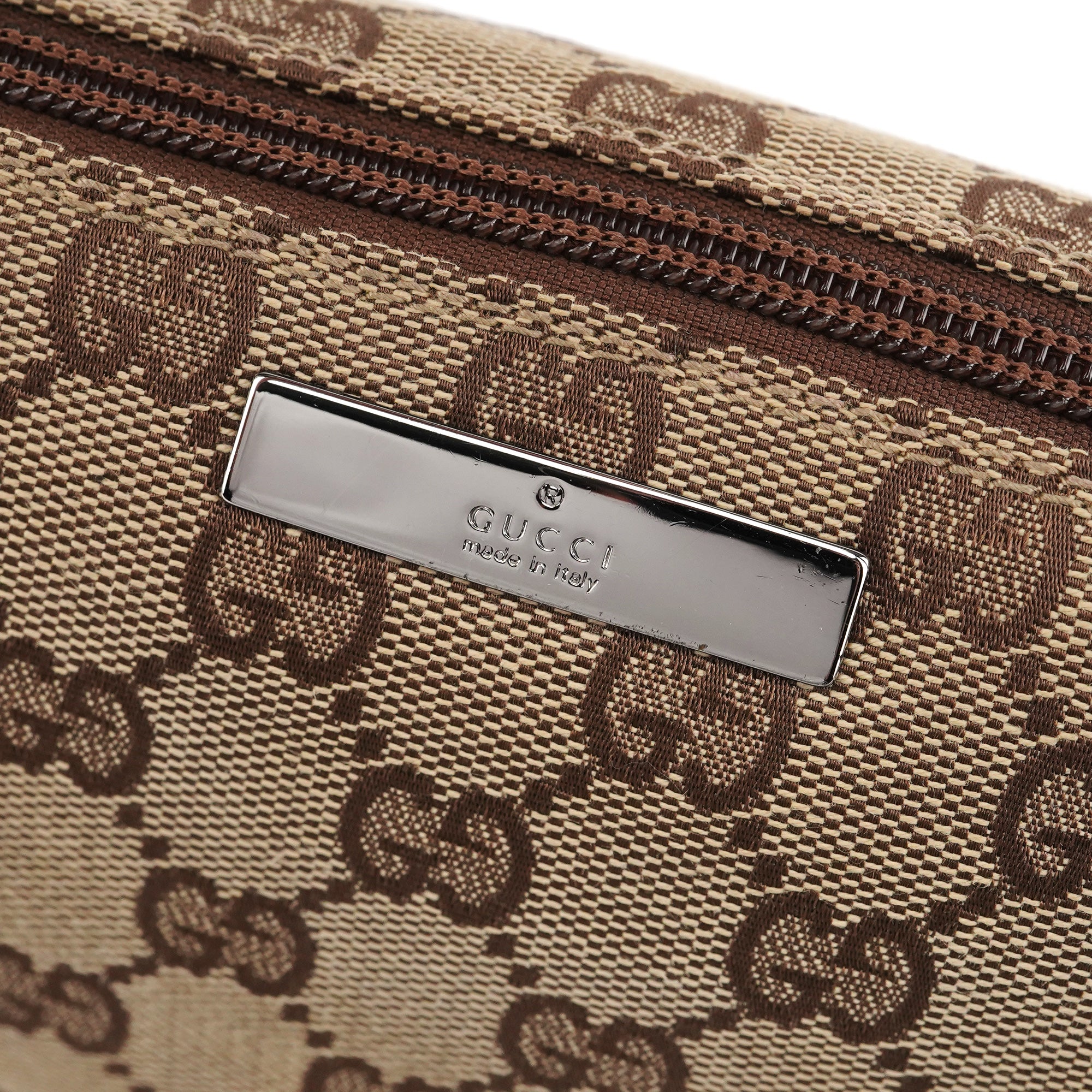 039 1103 Beige Brown GG Boat Pochette