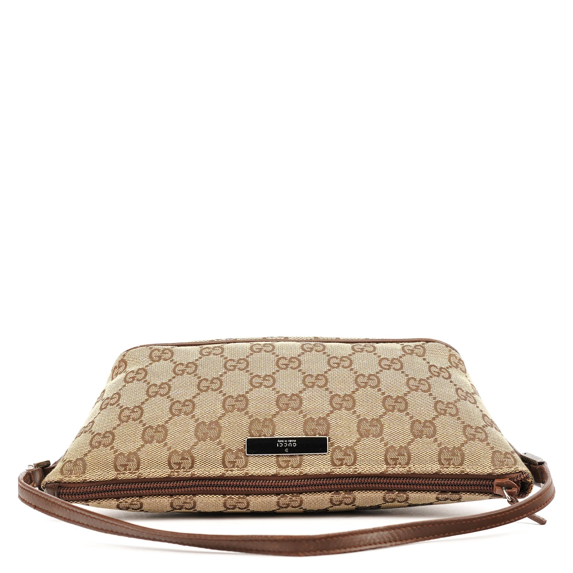 039 1103 Beige Brown GG Boat Pochette