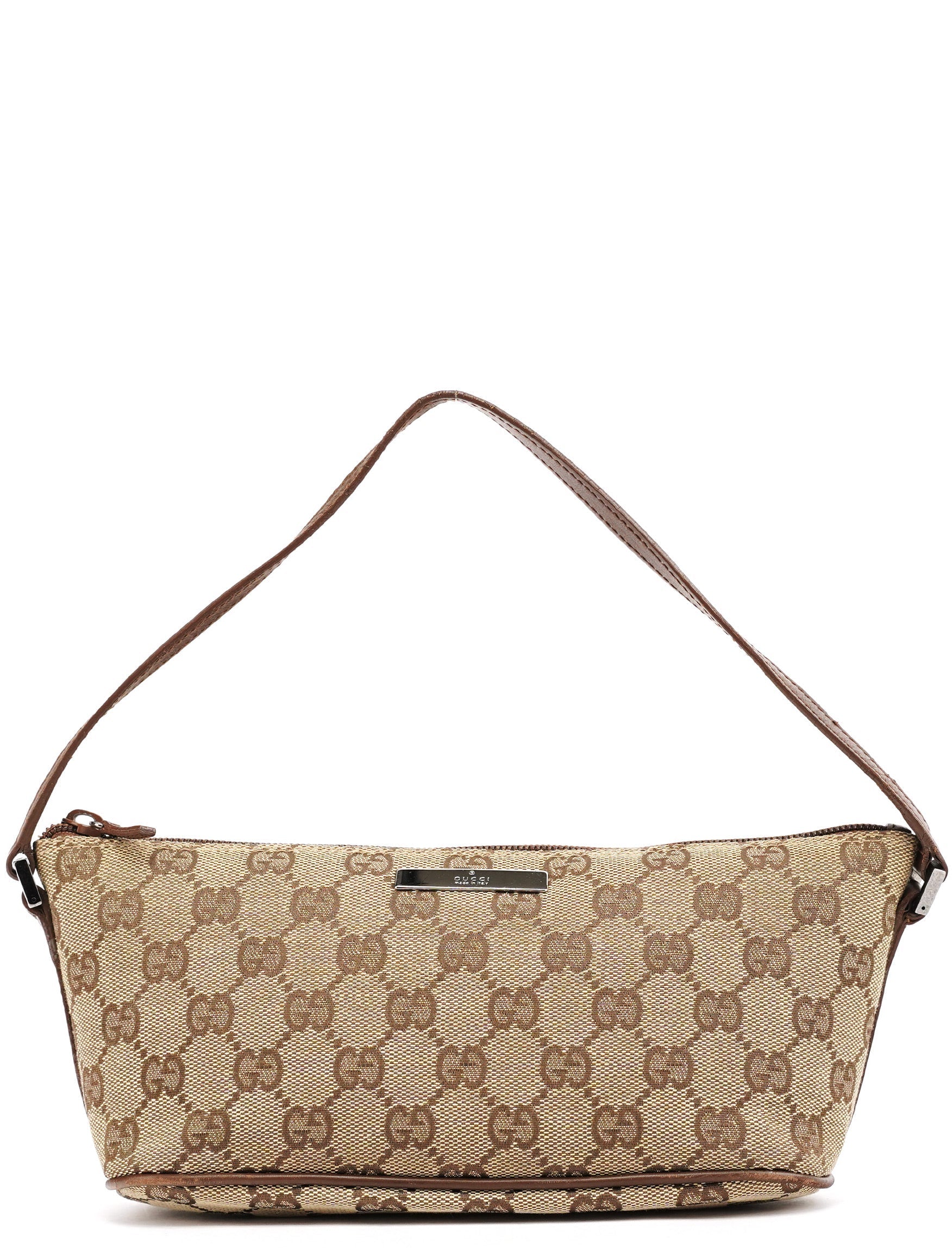 039 1103 Beige Brown GG Boat Pochette
