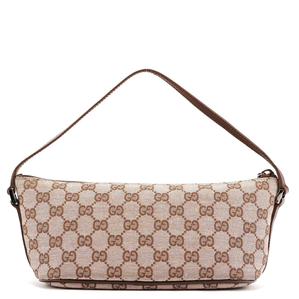 039 1103 Beige Brown GG Boat Pochette