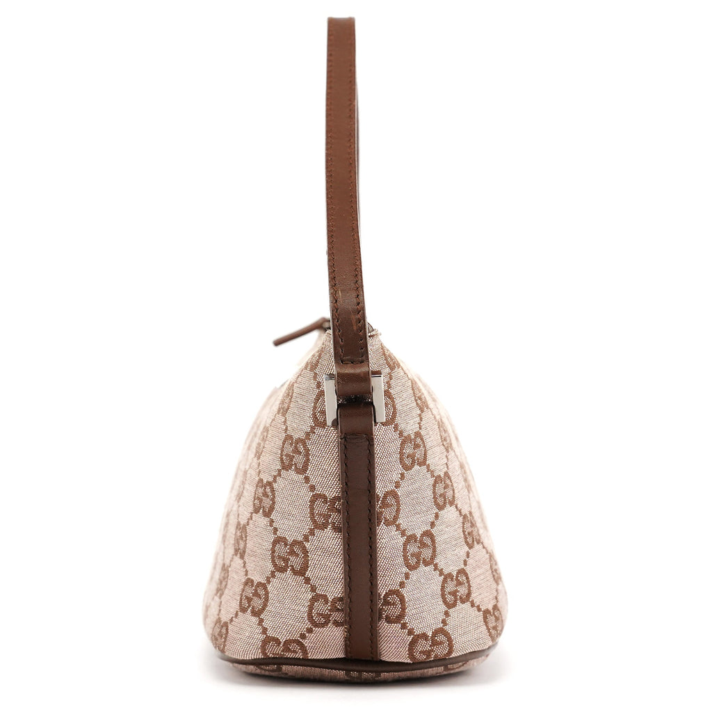 039 1103 Beige Brown GG Boat Pochette