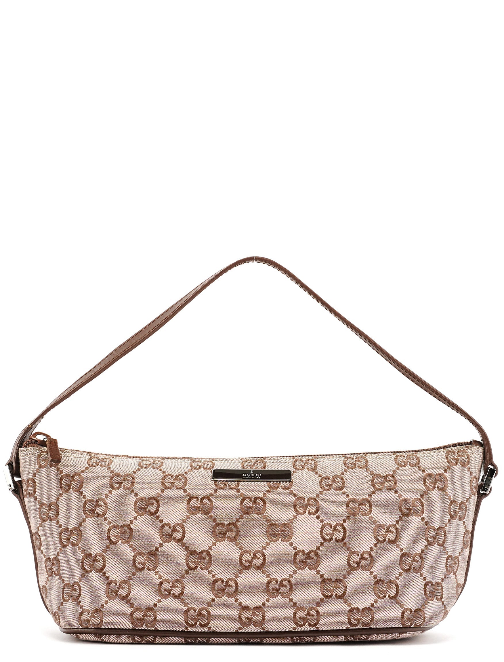 039 1103 Beige Brown GG Boat Pochette