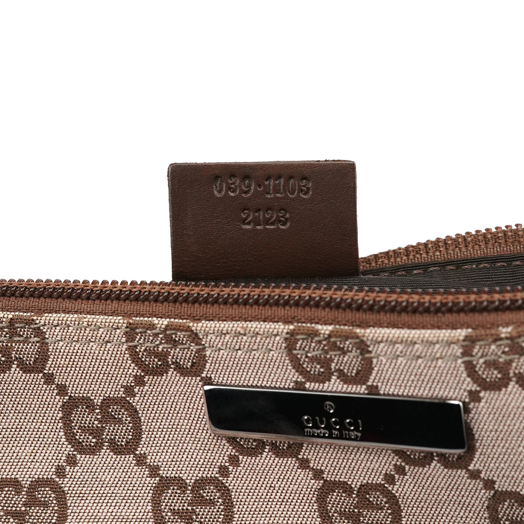 039 1103 Beige Brown GG Boat Pochette