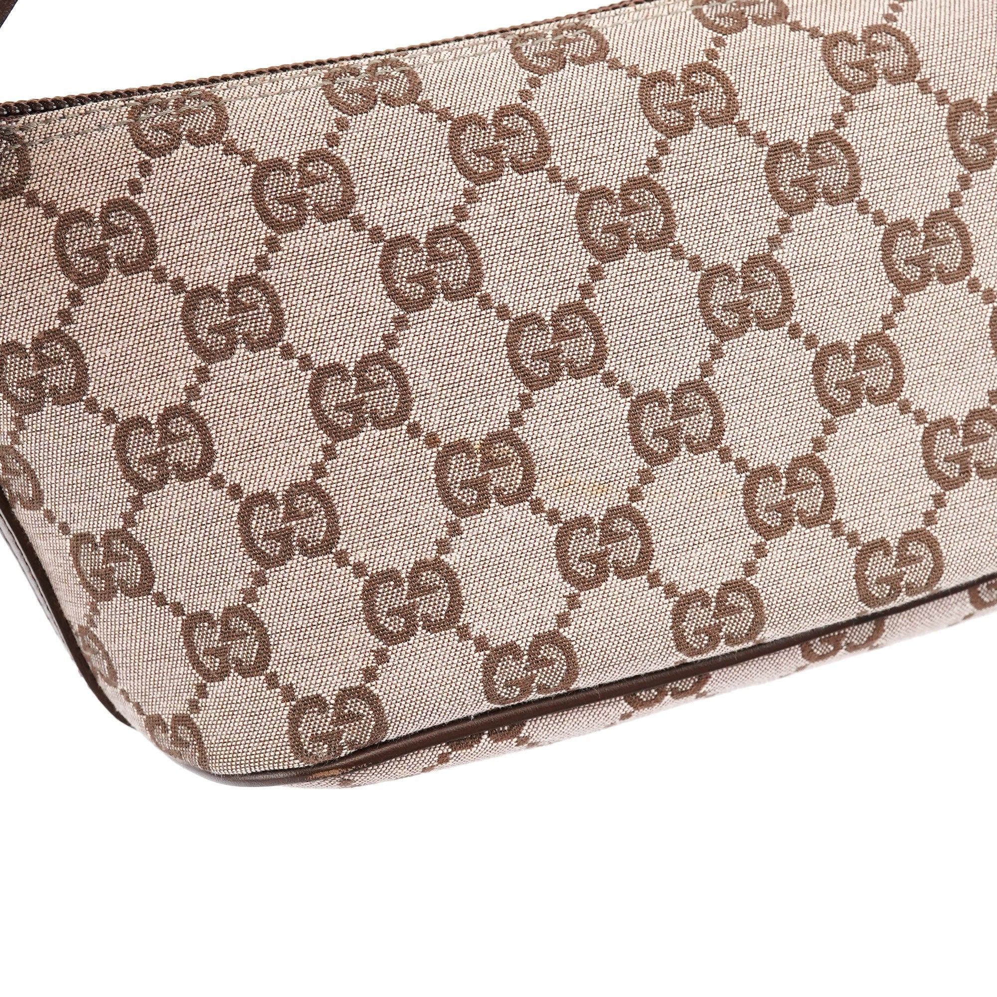039 1103 Beige Brown GG Boat Pochette