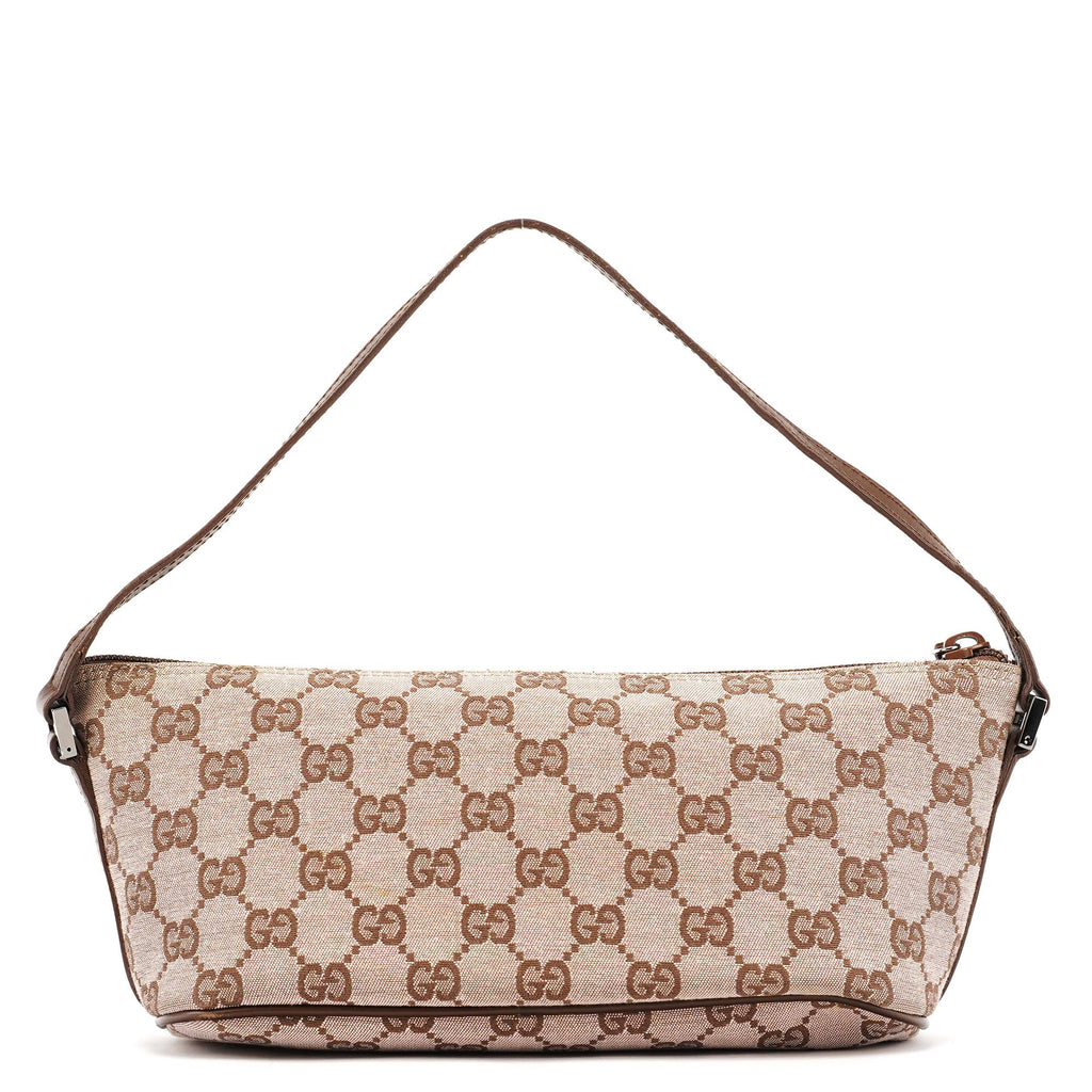 039 1103 Beige Brown GG Boat Pochette