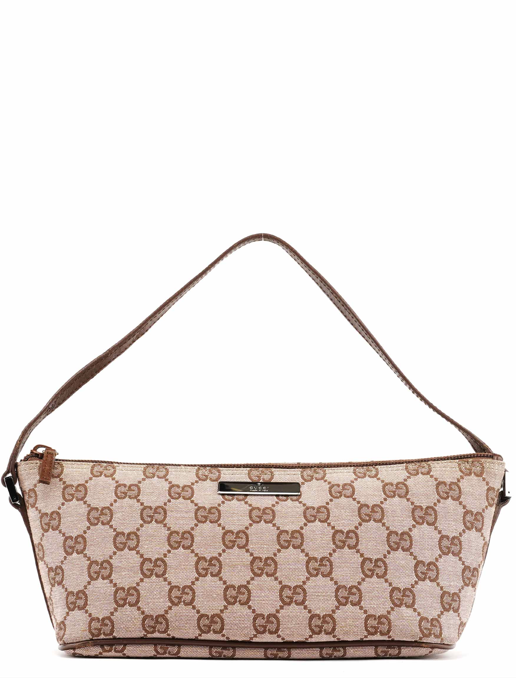 039 1103 Beige Brown GG Boat Pochette