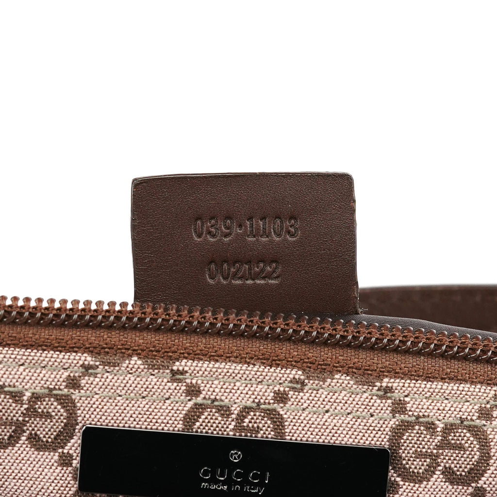 039 1103 Beige Brown GG Boat Pochette