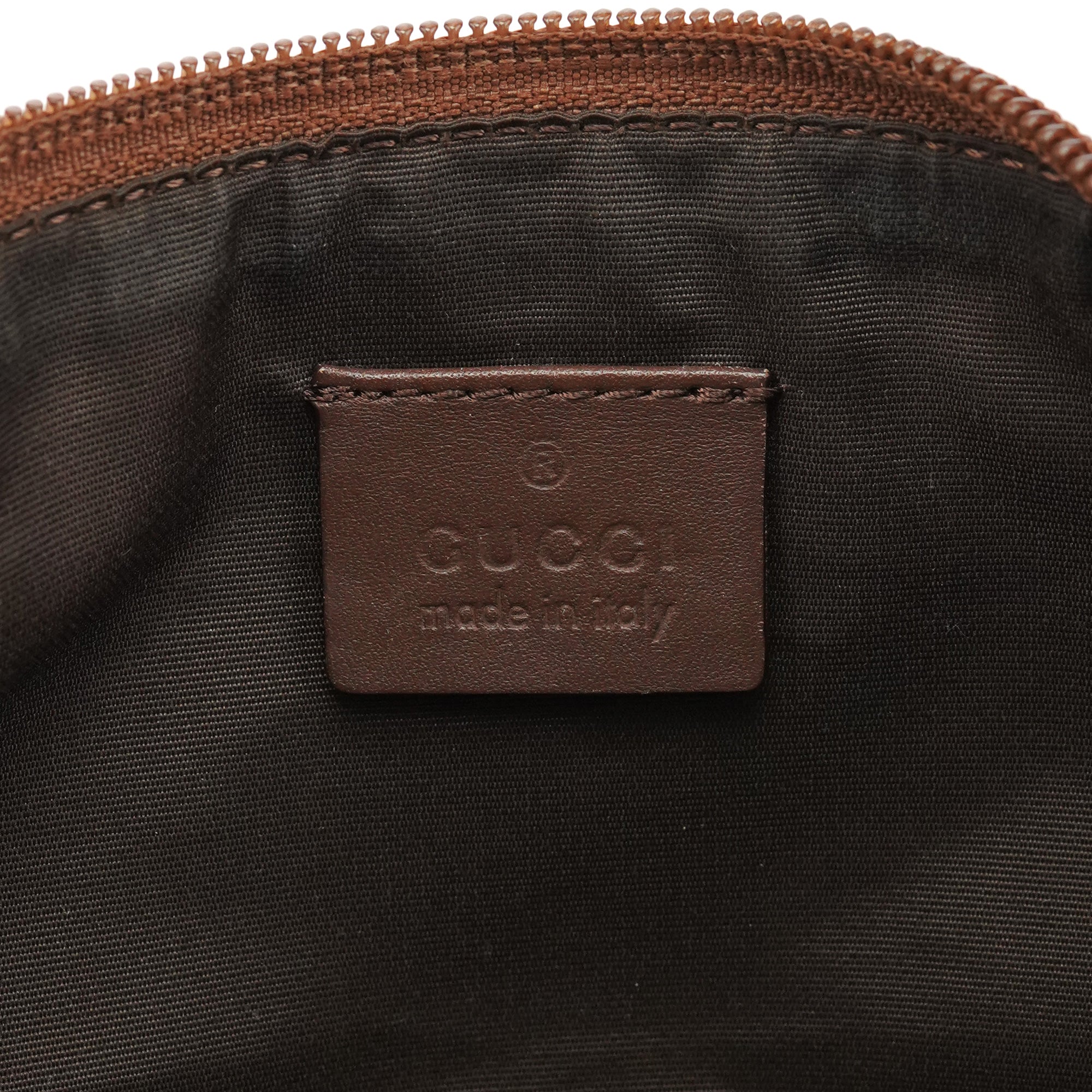 039 1103 Beige Brown GG Boat Pochette