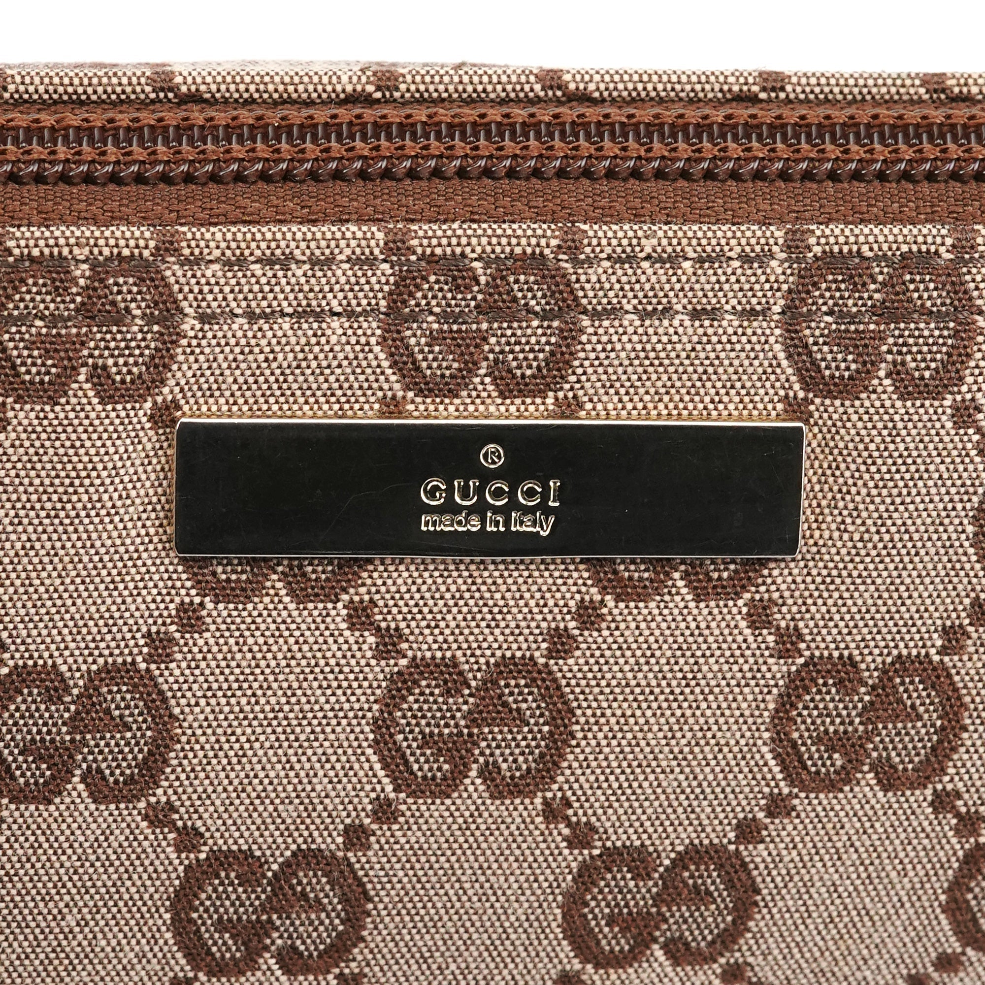 039 1103 Beige Brown GG Boat Pochette