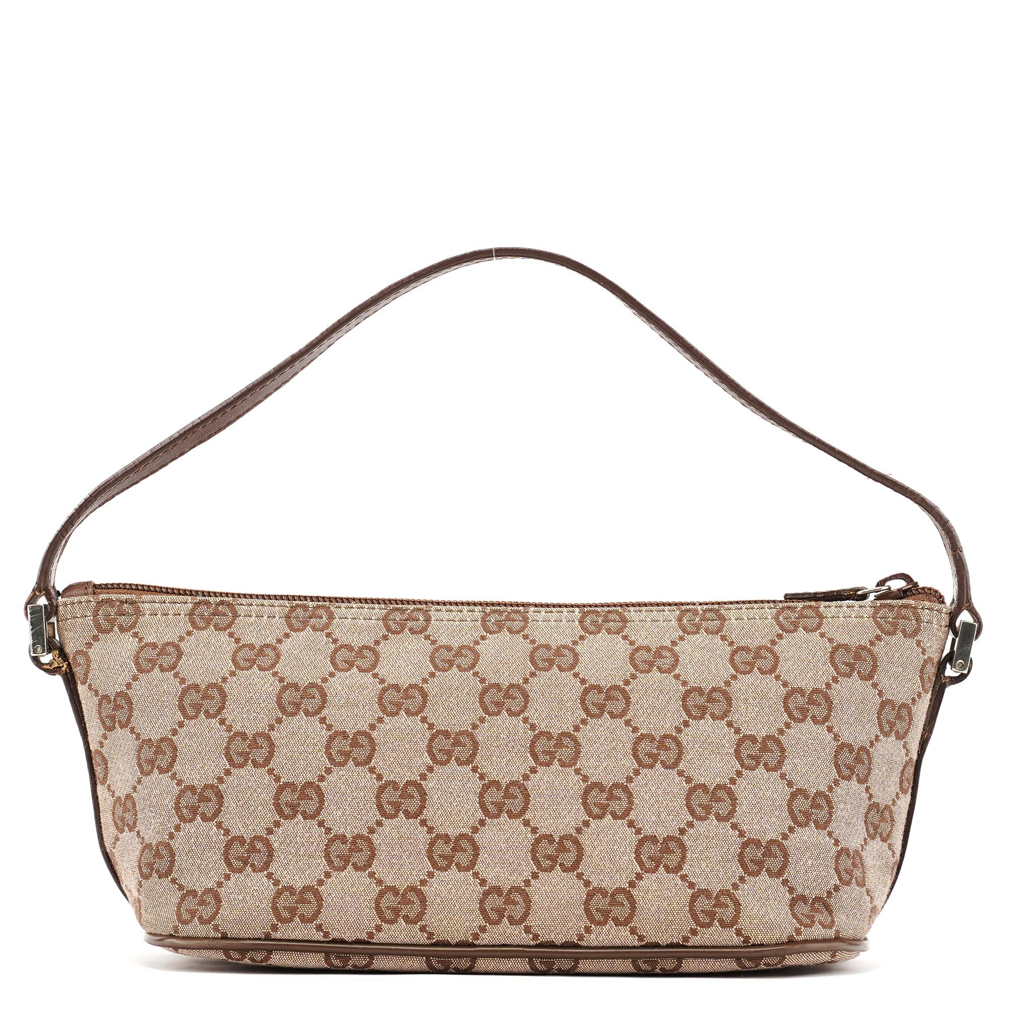 039 1103 Beige Brown GG Boat Pochette