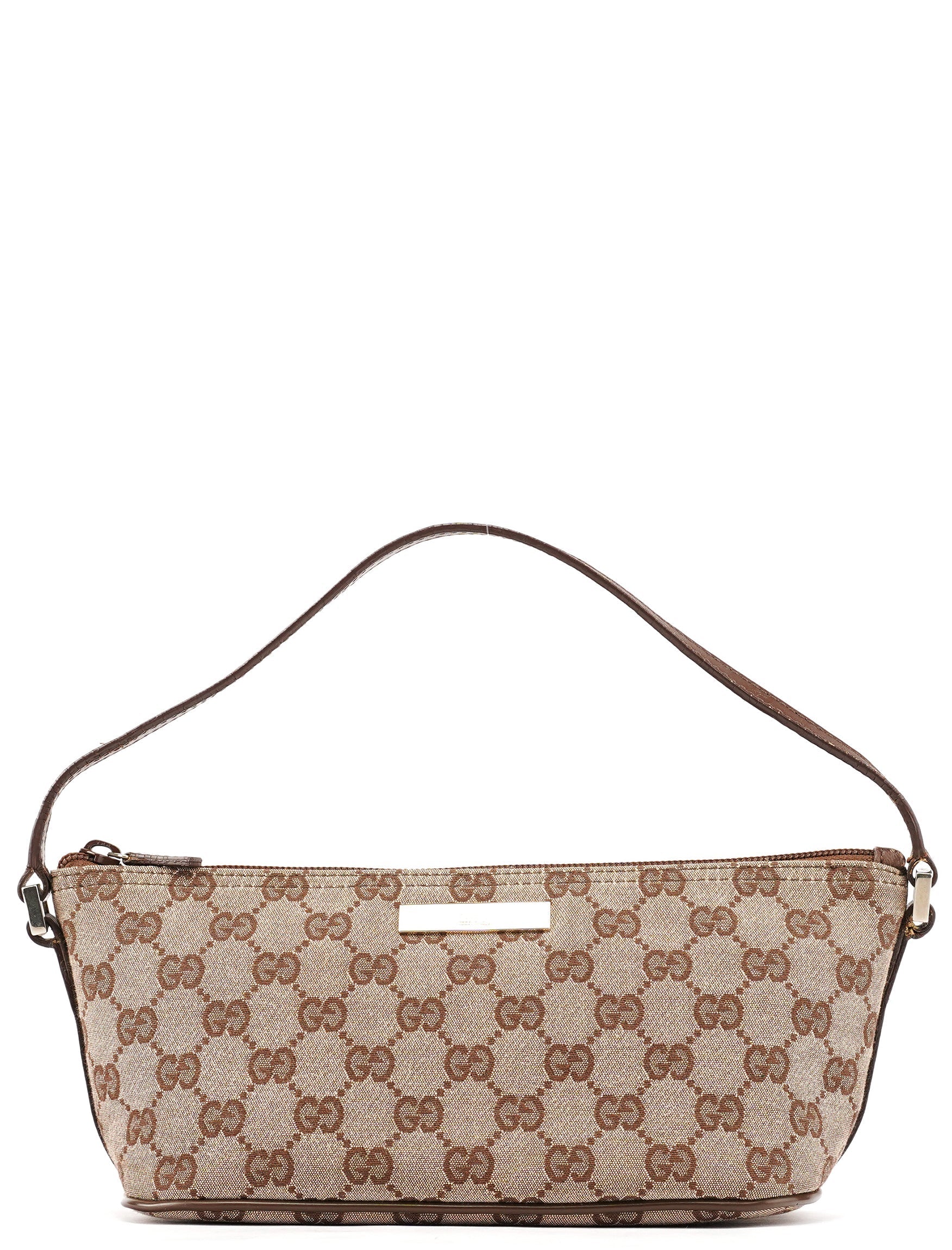 039 1103 Beige Brown GG Boat Pochette