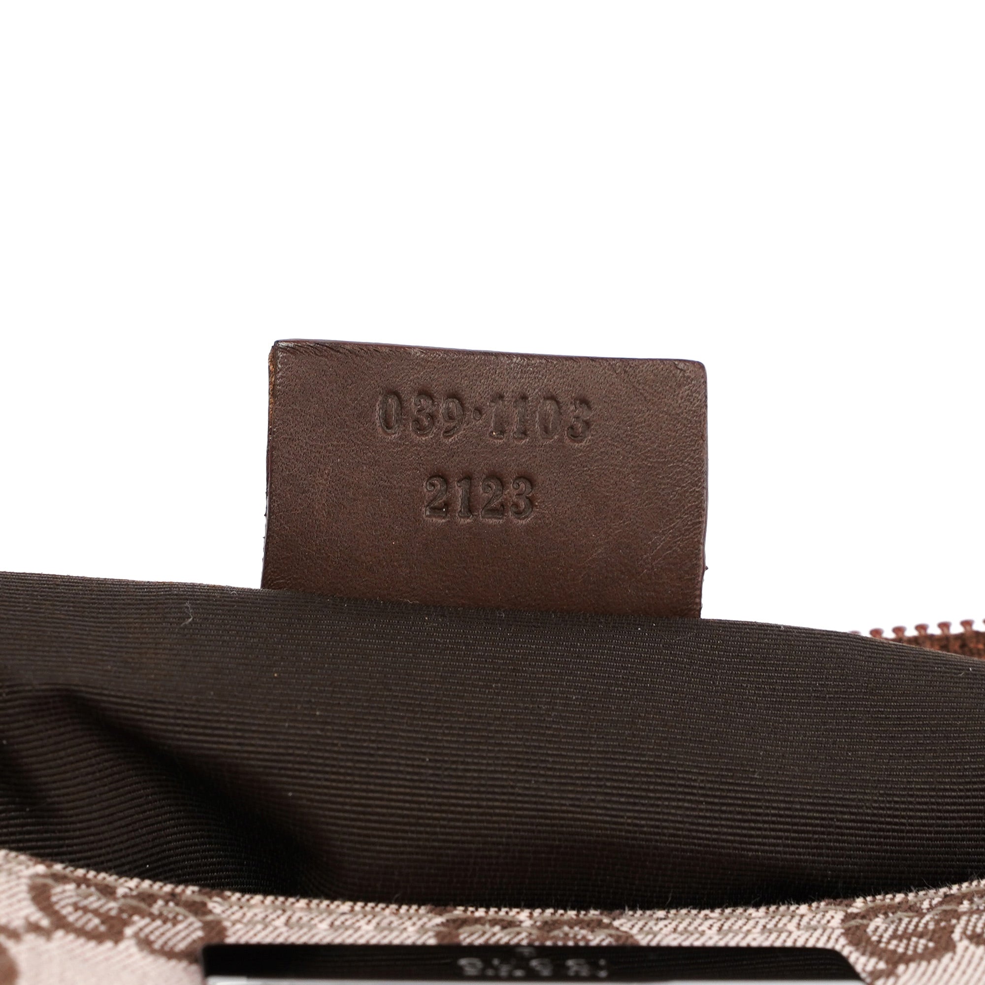 039 1103 Beige Brown GG Boat Pochette