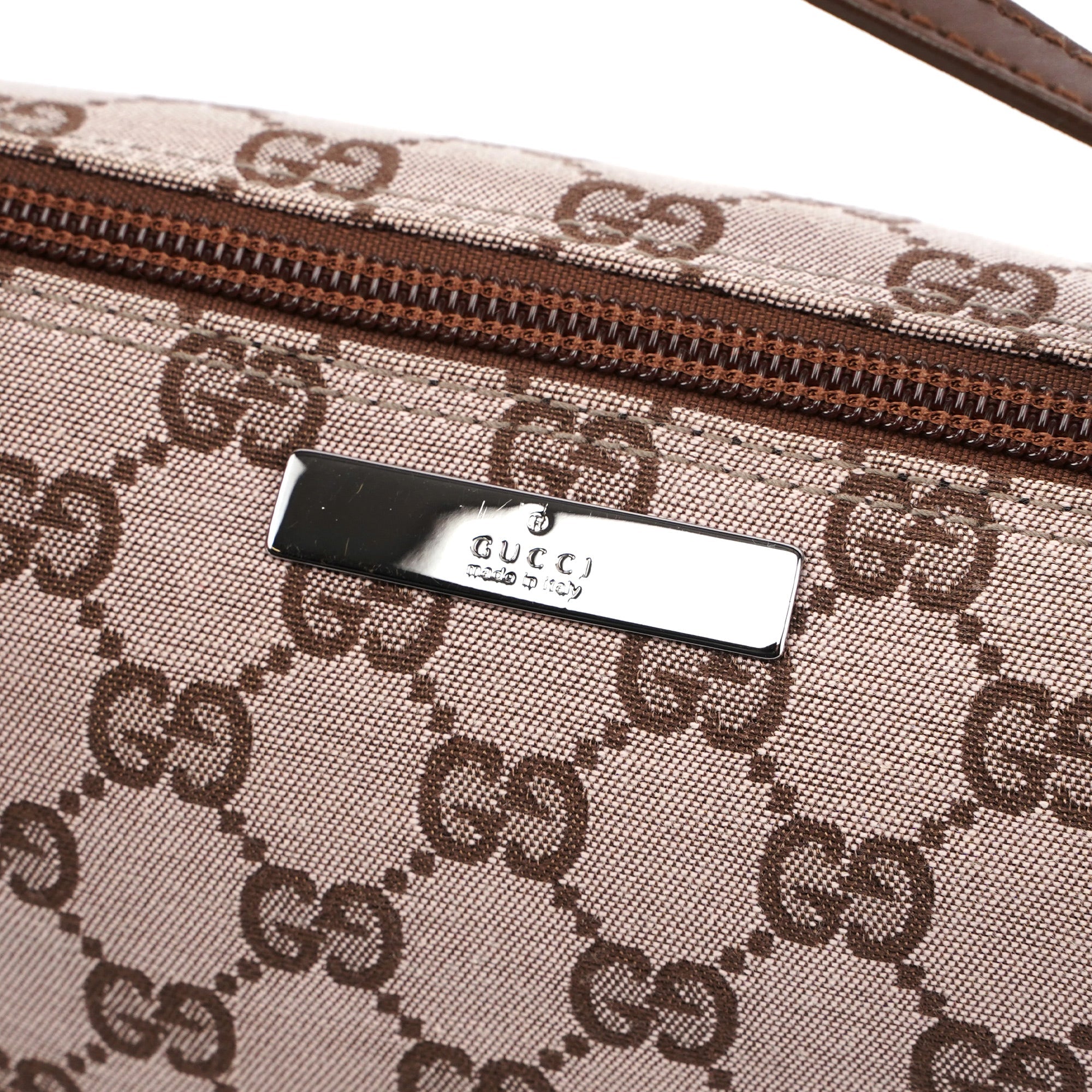 039 1103 Beige Brown GG Boat Pochette