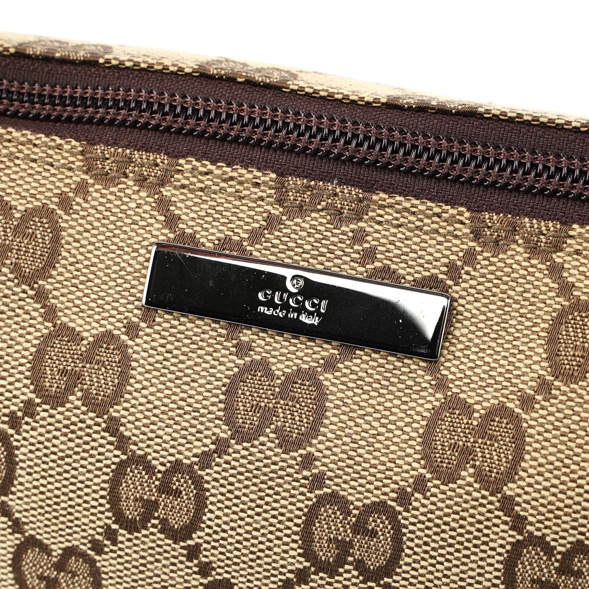 039 1103 Beige Brown GG Boat Pochette