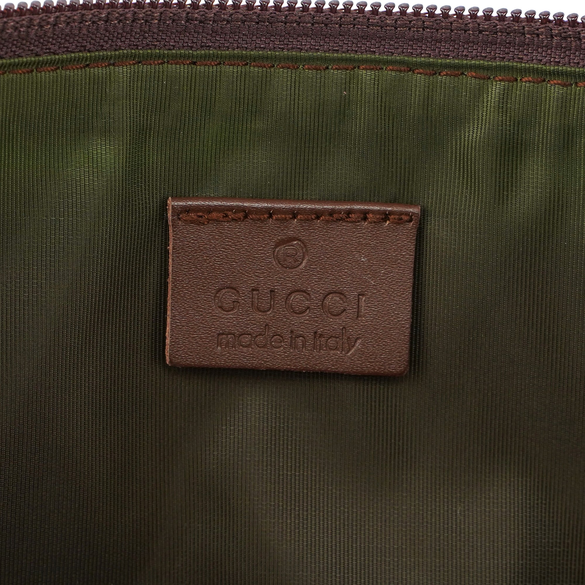 039 1103 Beige Brown GG Boat Pochette