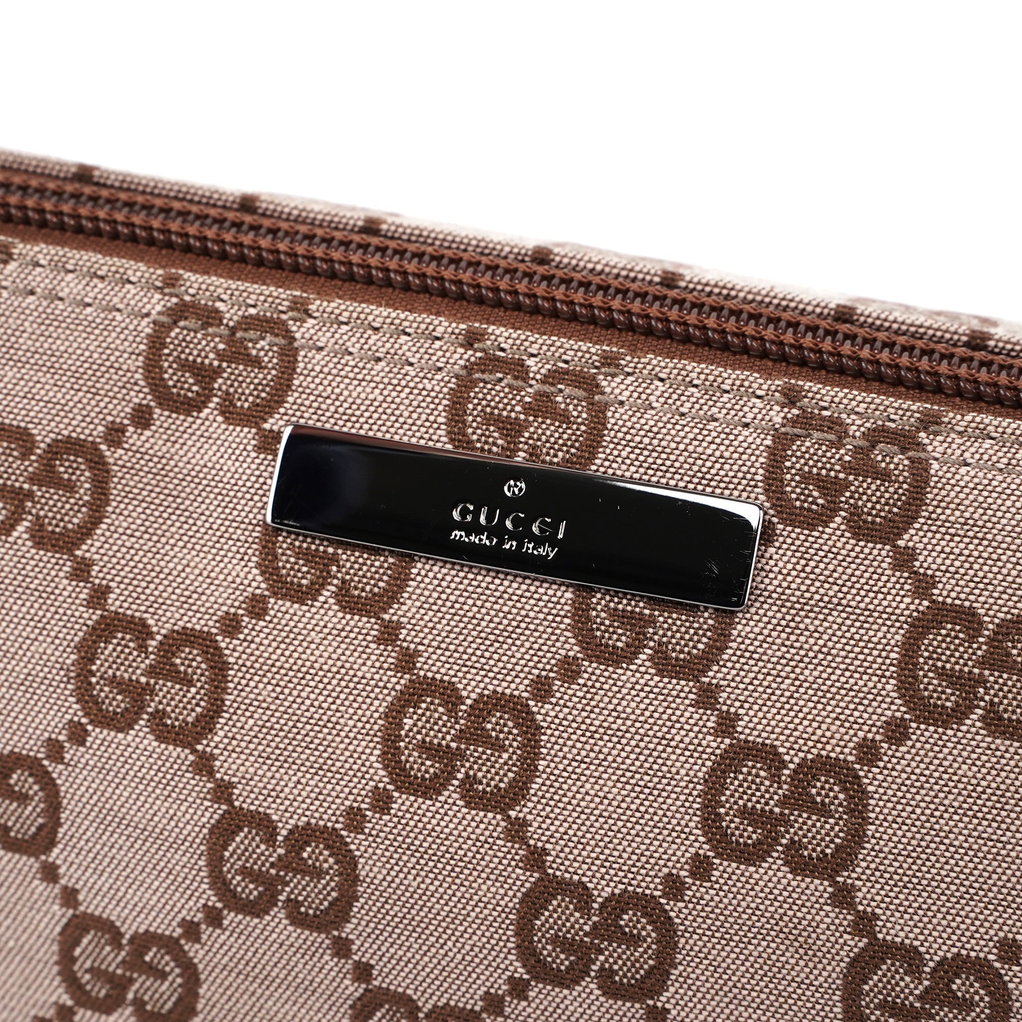 039 1103 Beige Brown GG Boat Pochette
