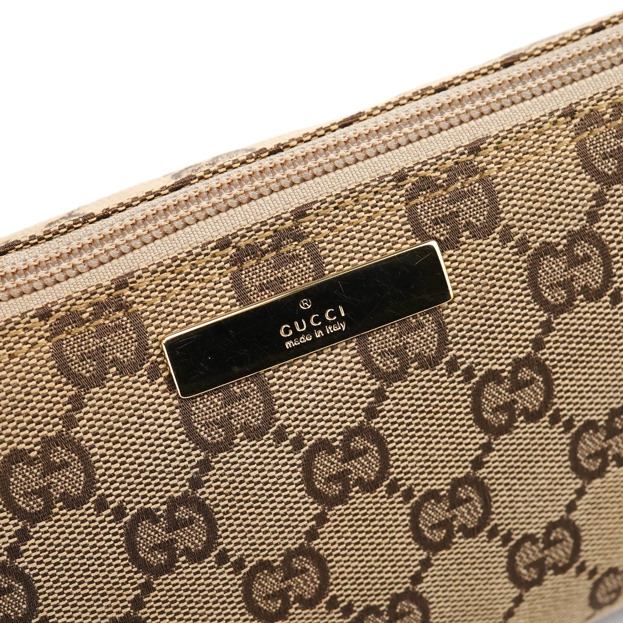 039 1103 Beige GG Boat Pochette