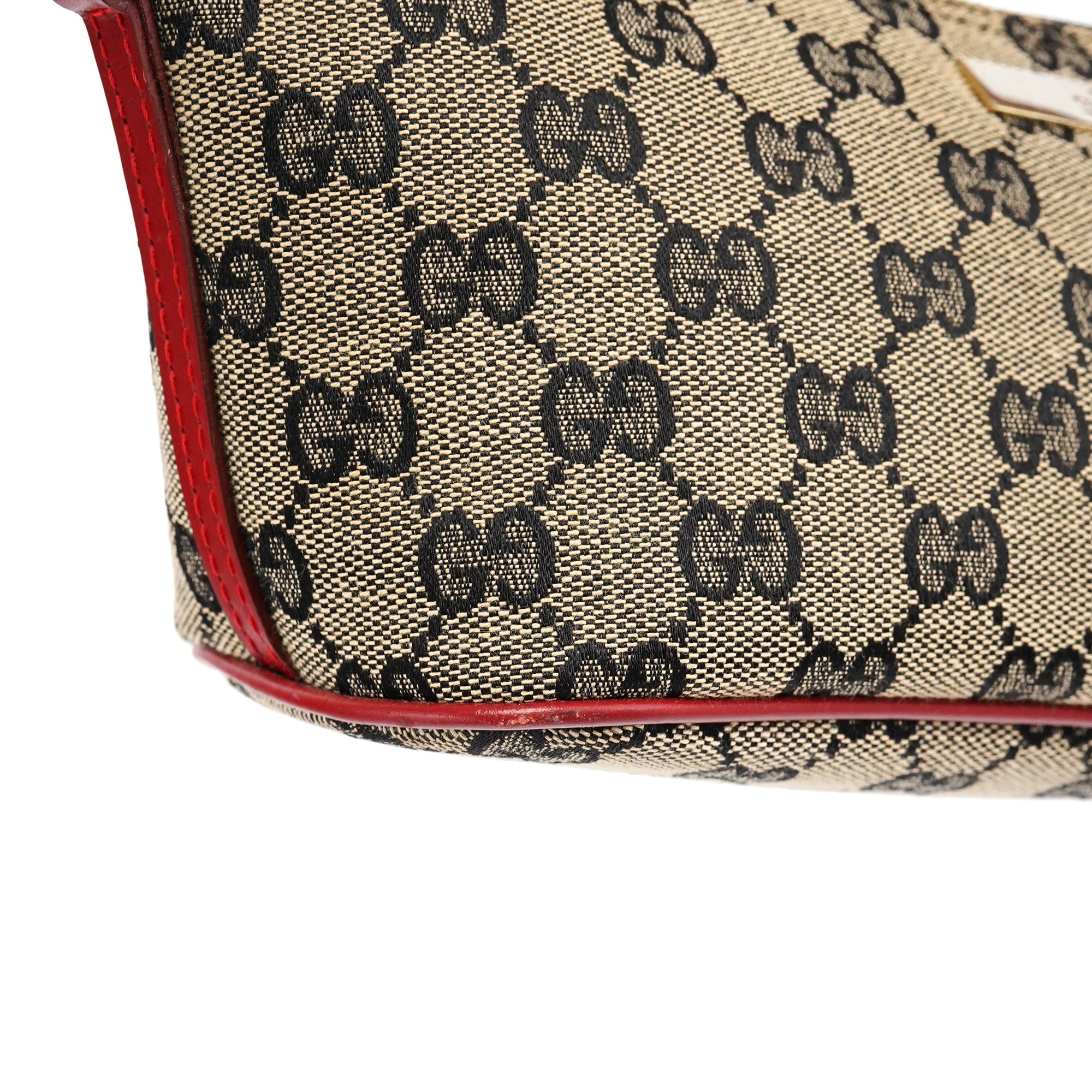 039 1103 Beige Red GG Boat Pochette