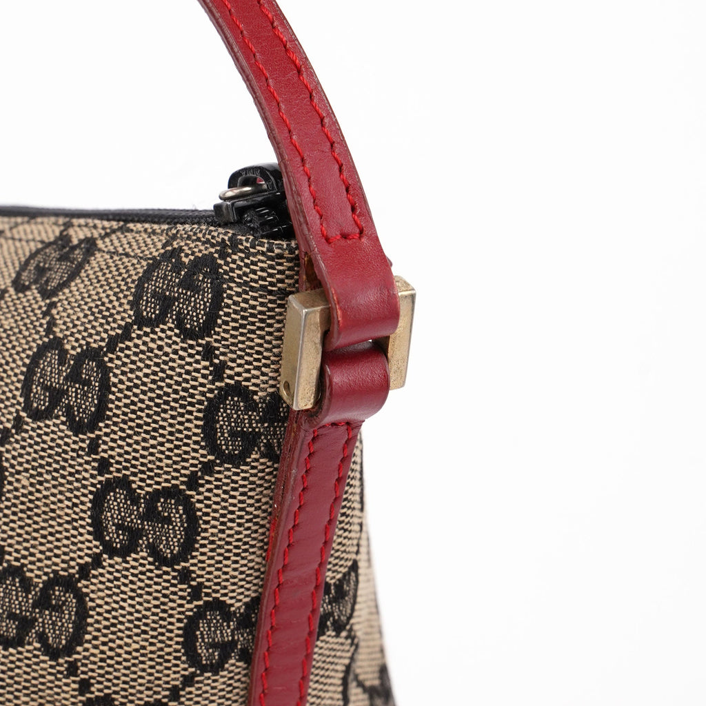 039 1103 Beige Red GG Boat Pochette