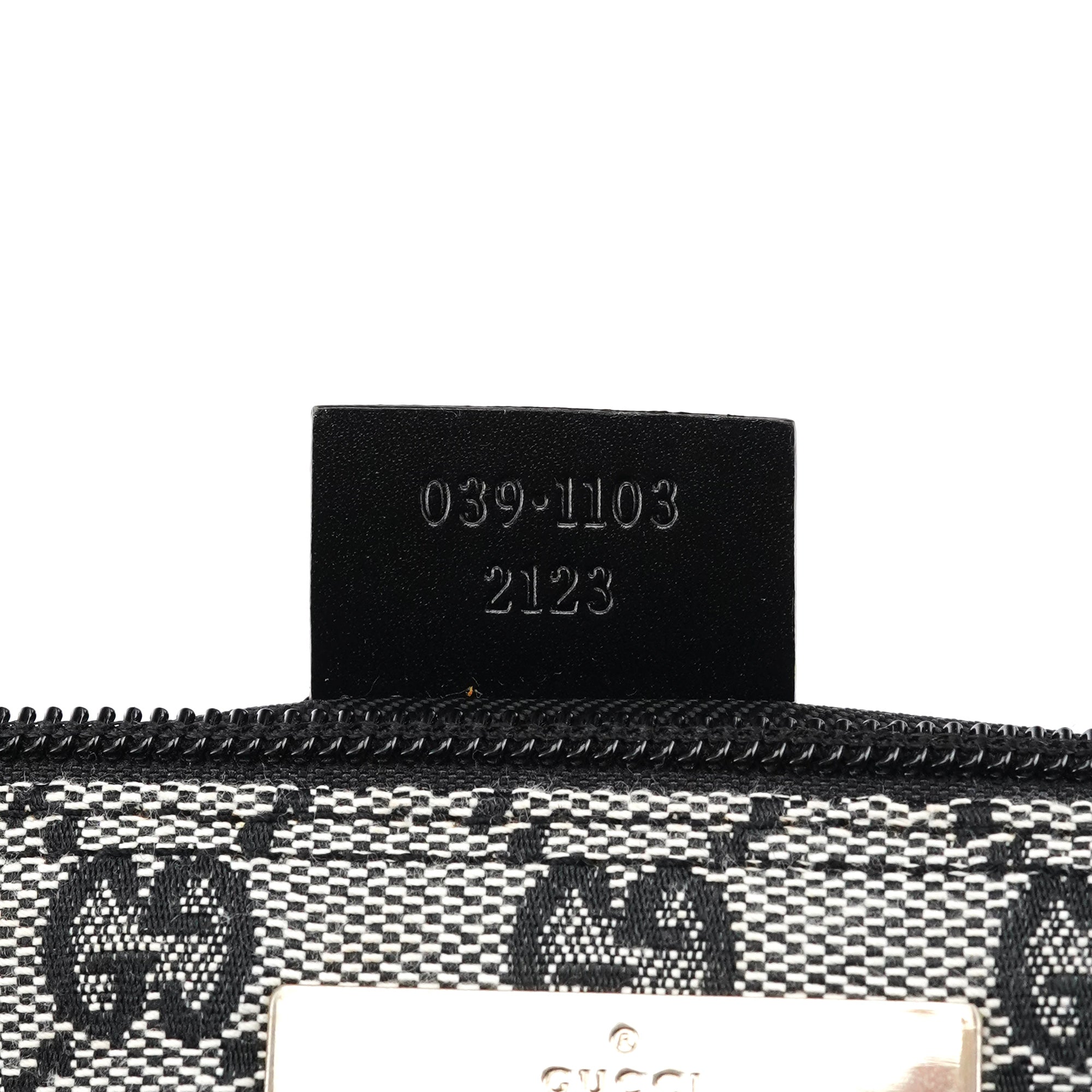 039 1103 Grey Black GG Boat Pochette