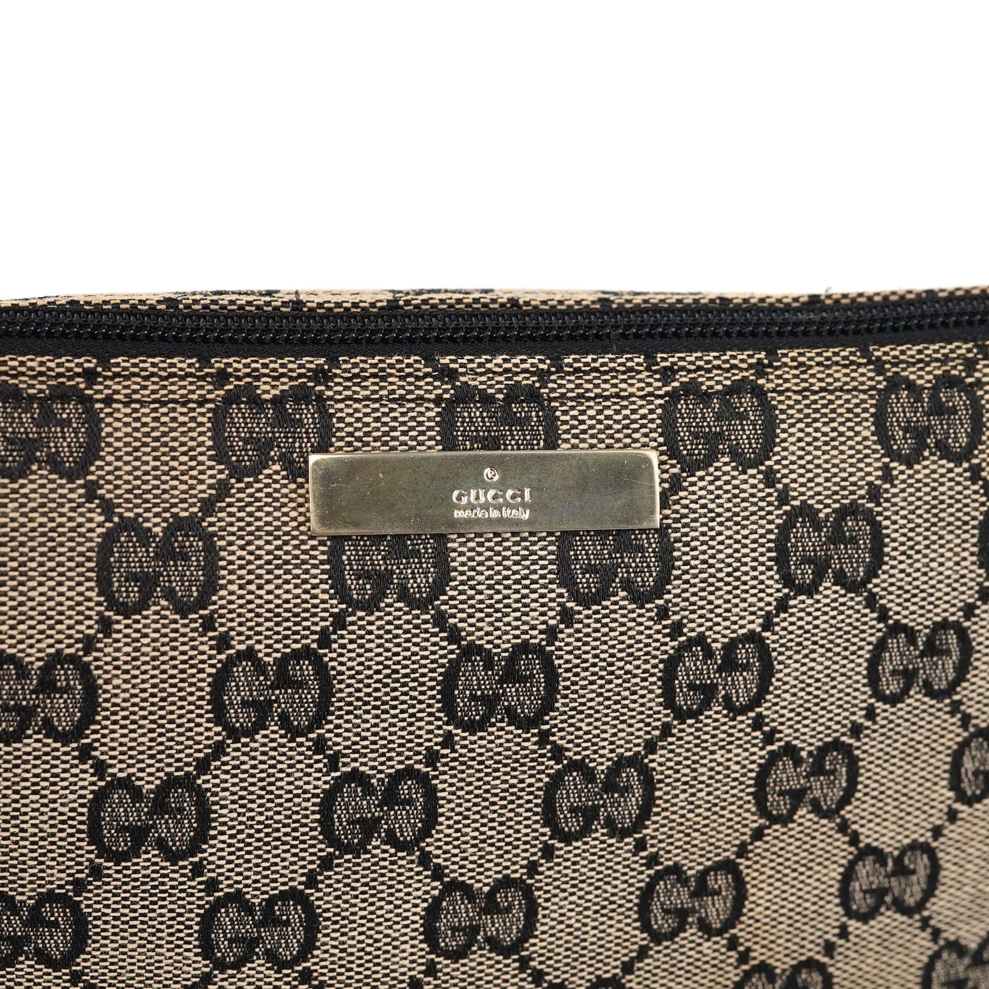 039 1103 Grey Red GG Boat Pochette