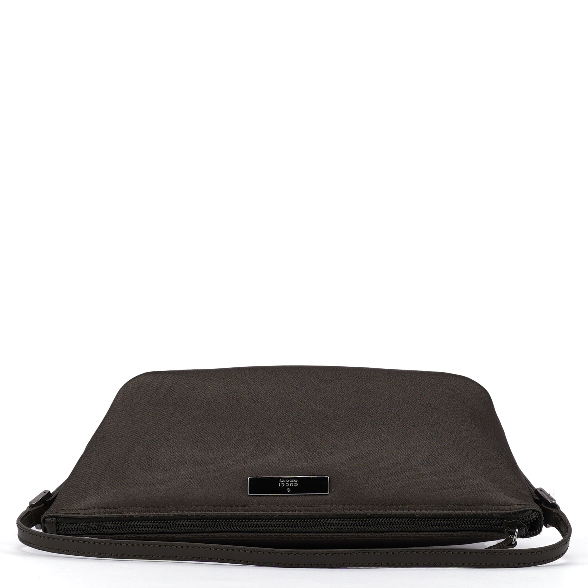 039 1103 Olive Satin Boat Pochette
