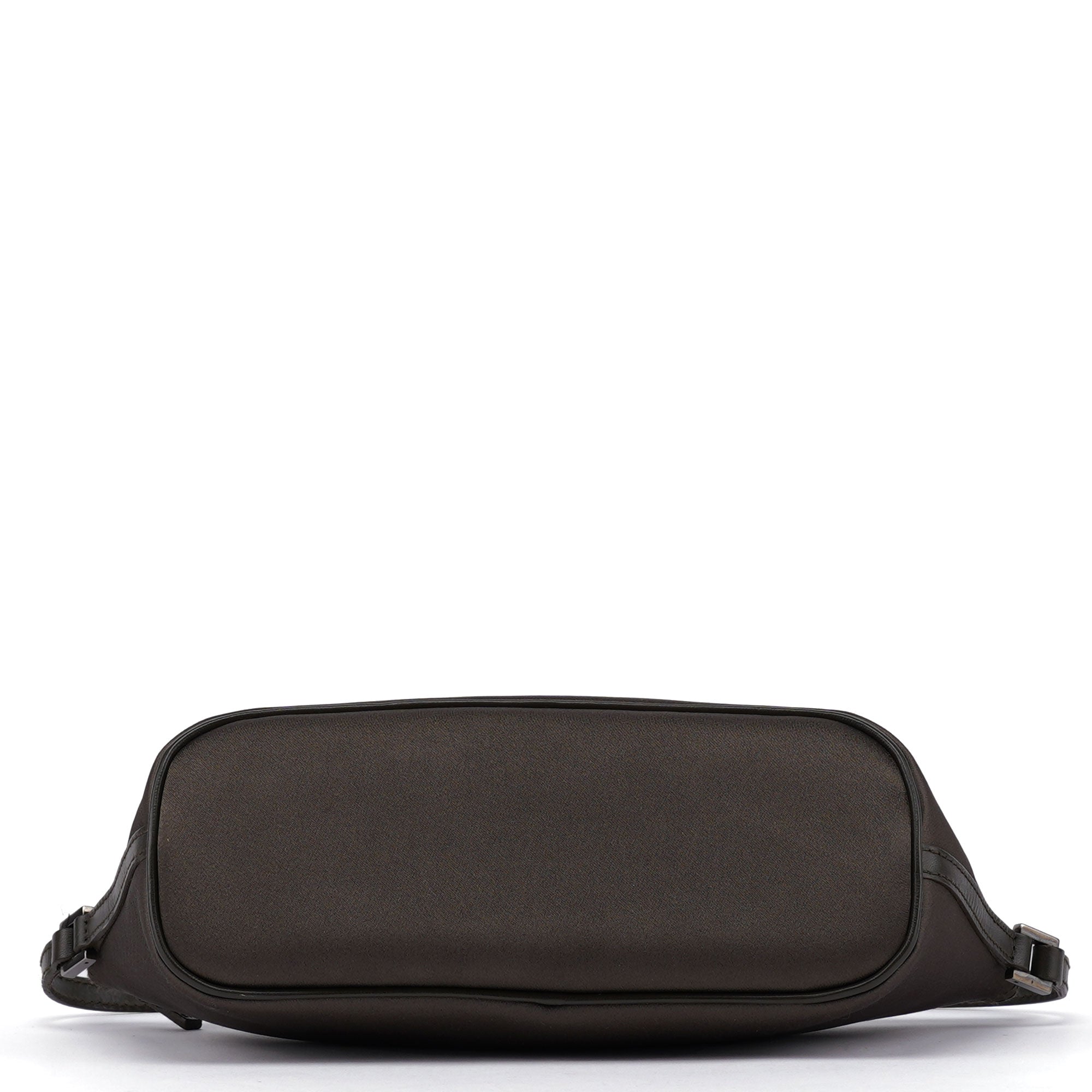 039 1103 Olive Satin Boat Pochette