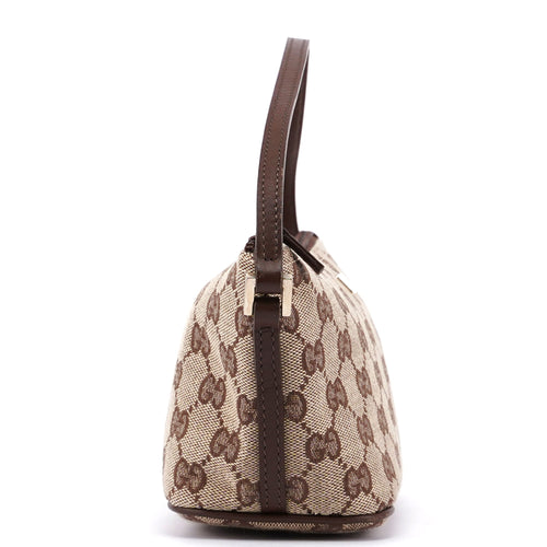0391103 Beige Brown GG Boat Pochette