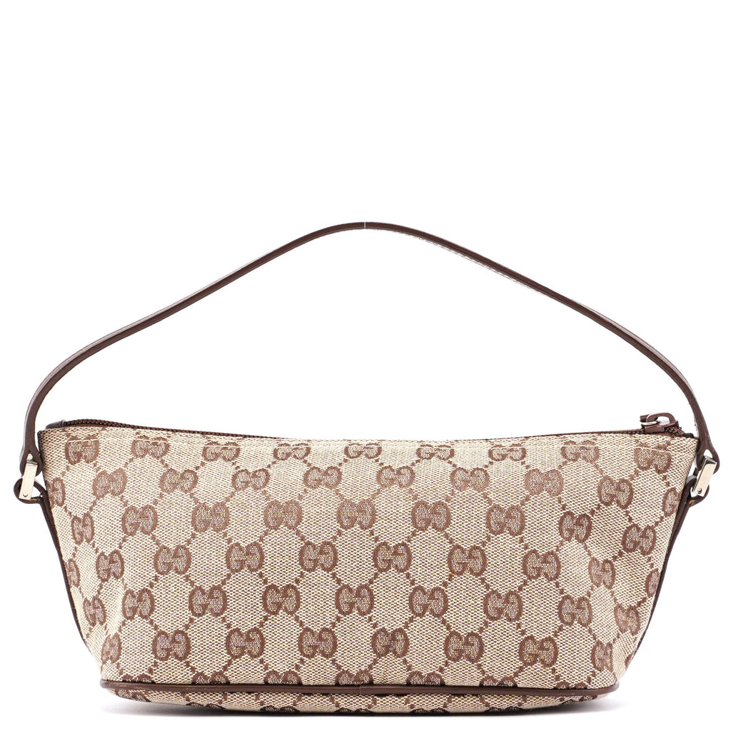 0391103 Beige Brown GG Boat Pochette