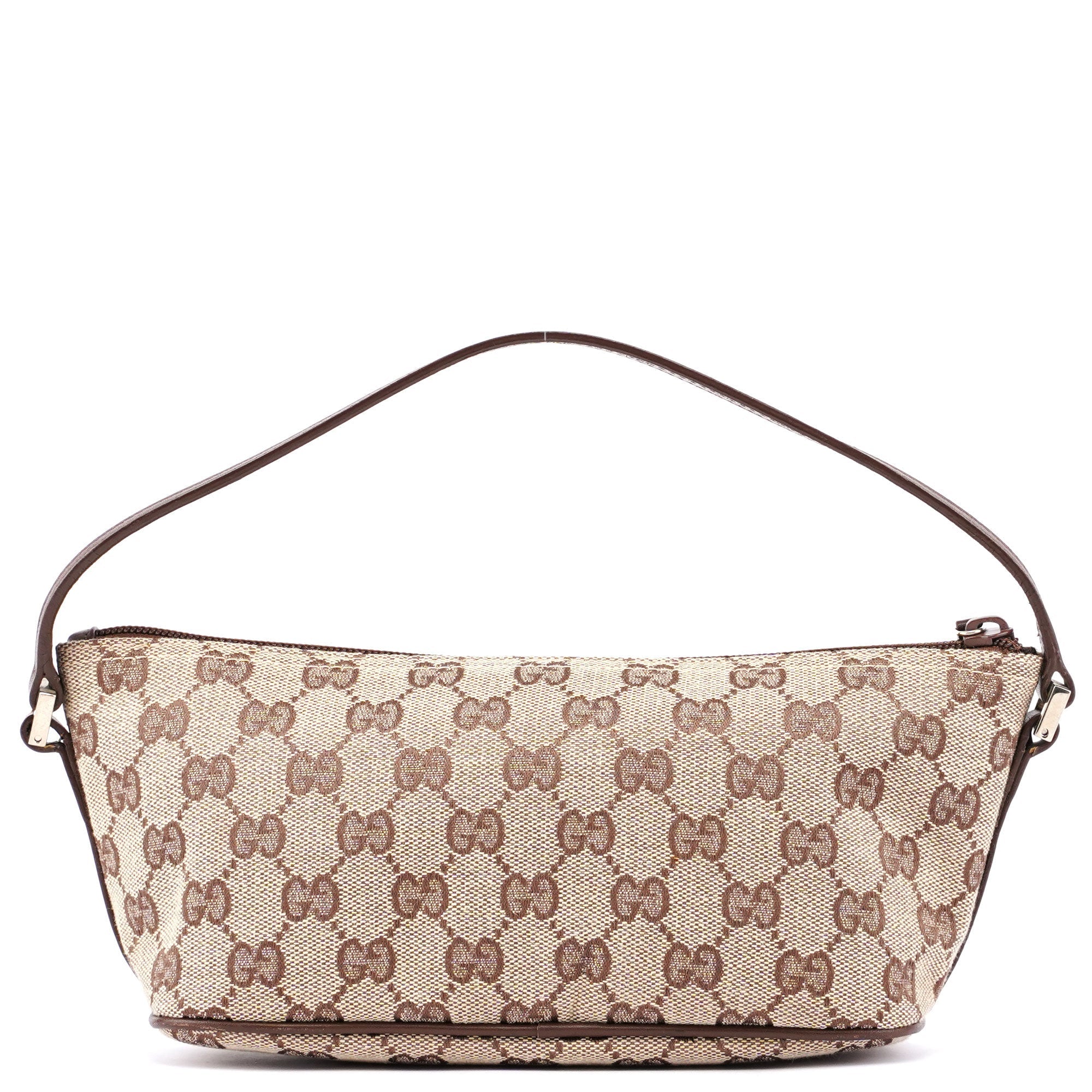 0391103 Beige Brown GG Boat Pochette