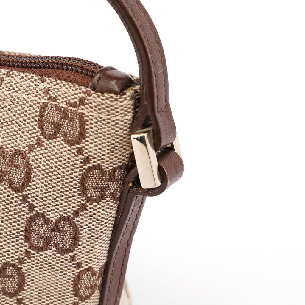 0391103 Beige Brown GG Boat Pochette