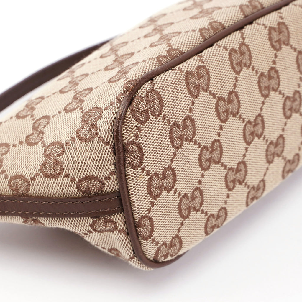 0391103 Beige Brown GG Boat Pochette