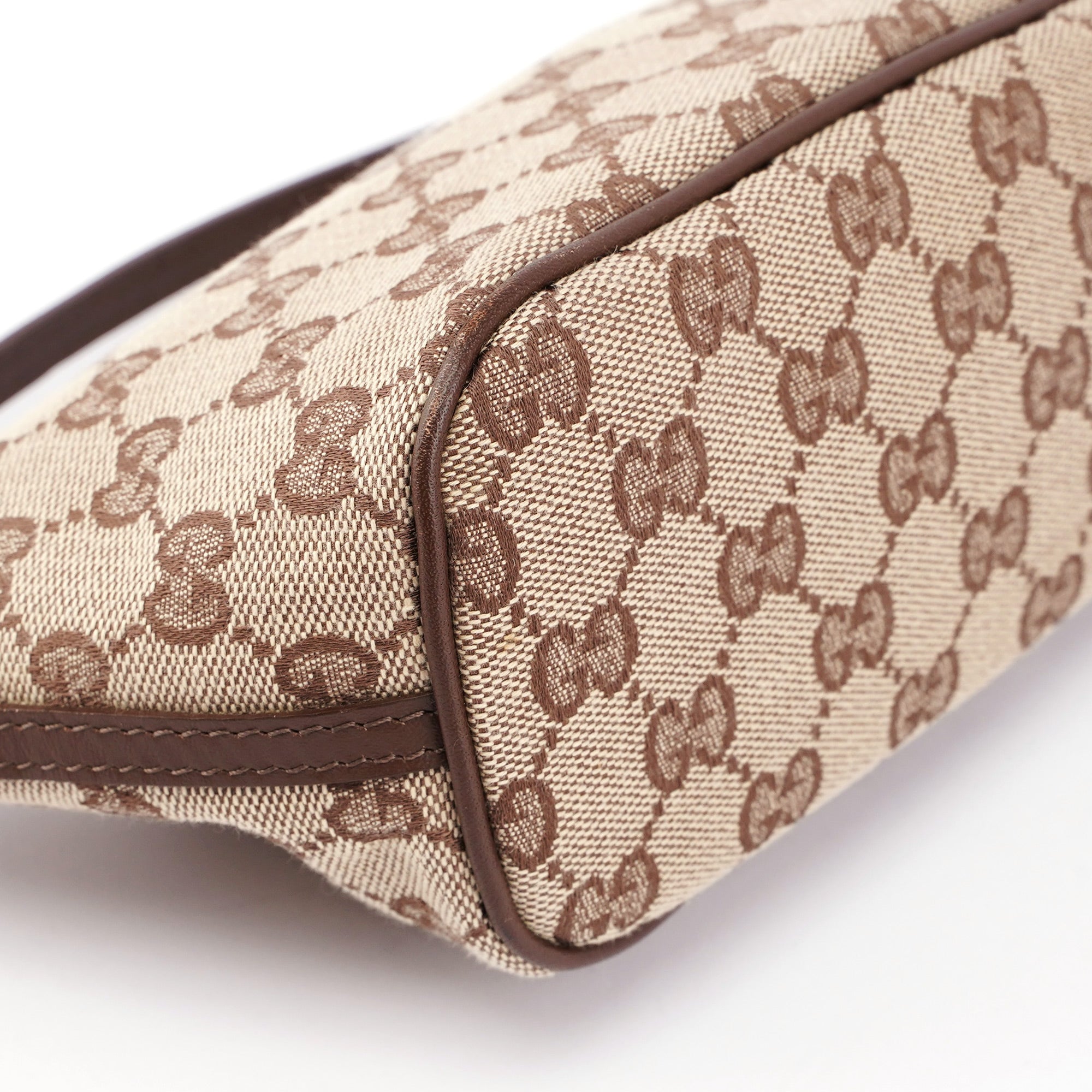 0391103 Beige Brown GG Boat Pochette