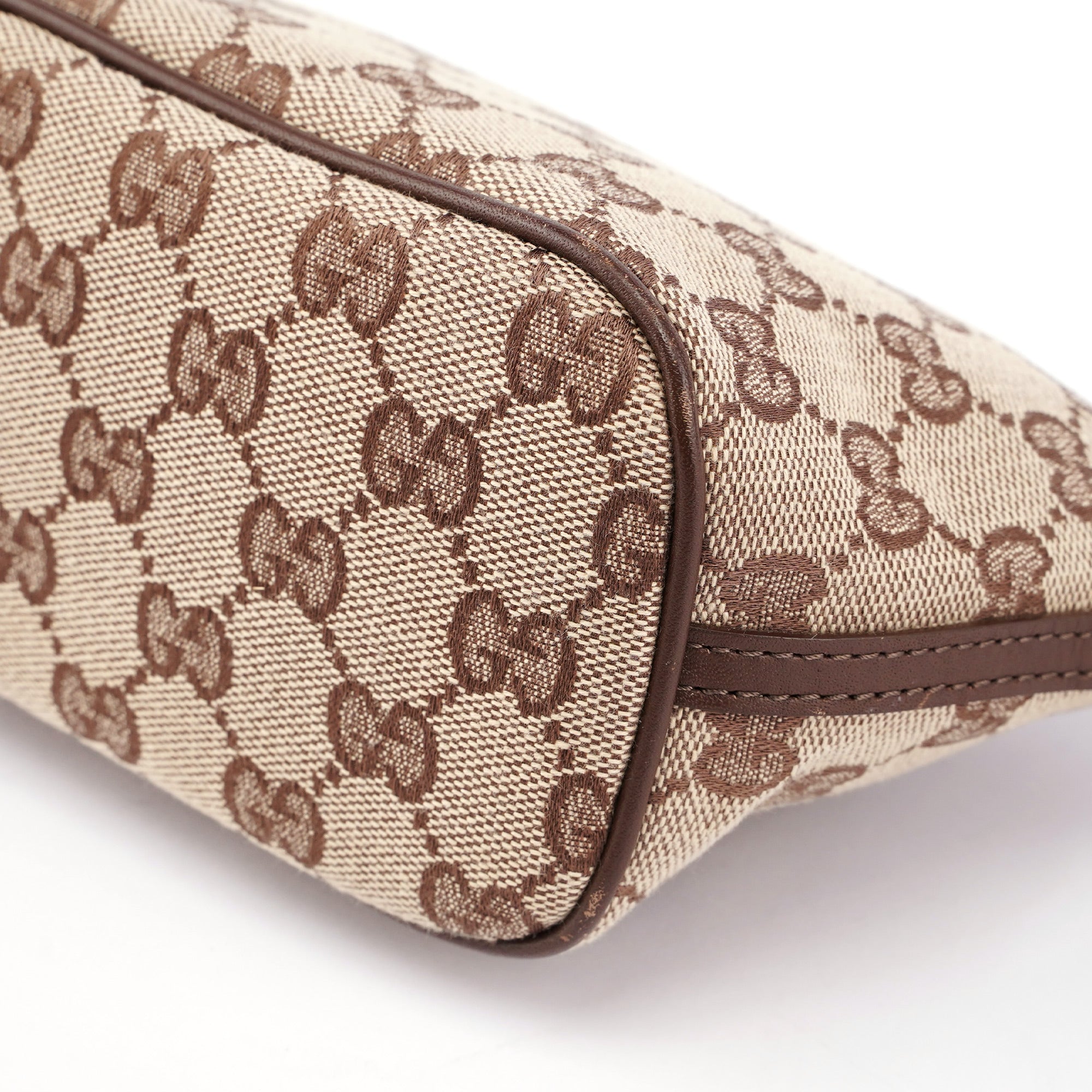0391103 Beige Brown GG Boat Pochette