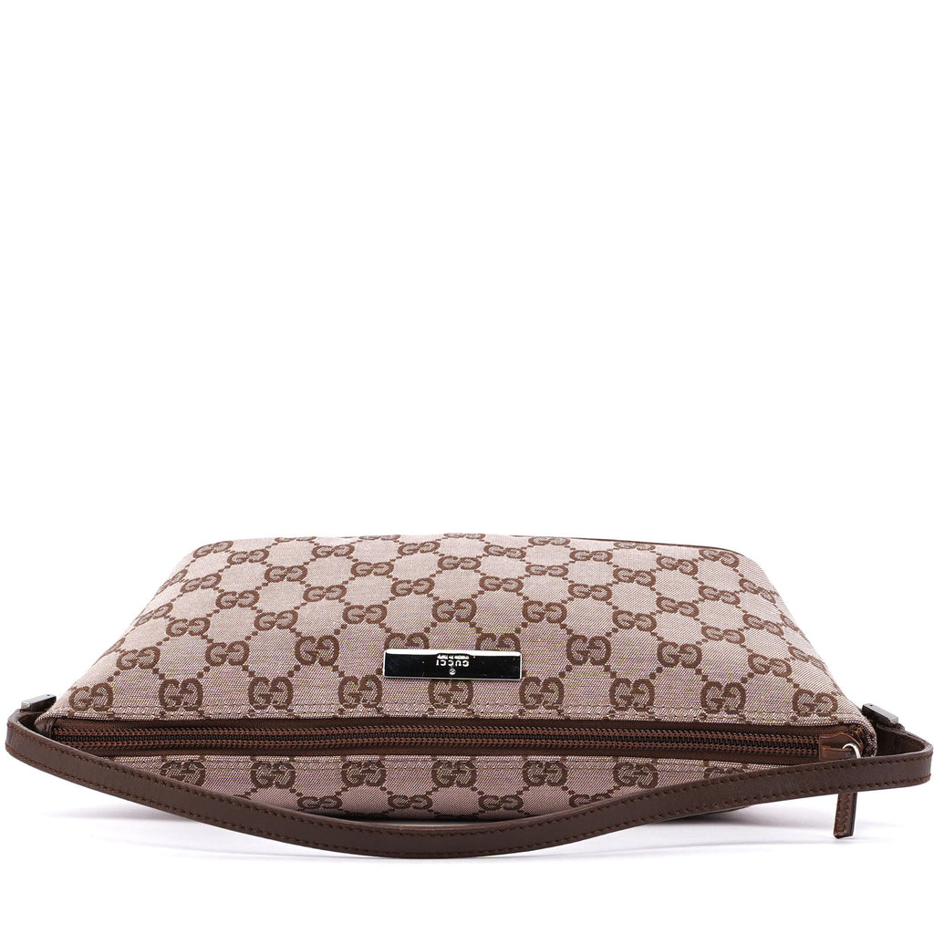 0391103 Beige Brown GG Boat Pochette