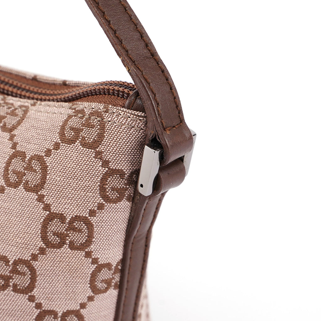 0391103 Beige Brown GG Boat Pochette